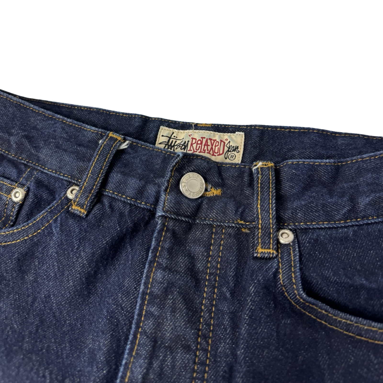 Stussy Relaxed Fit Dark Wash Denim