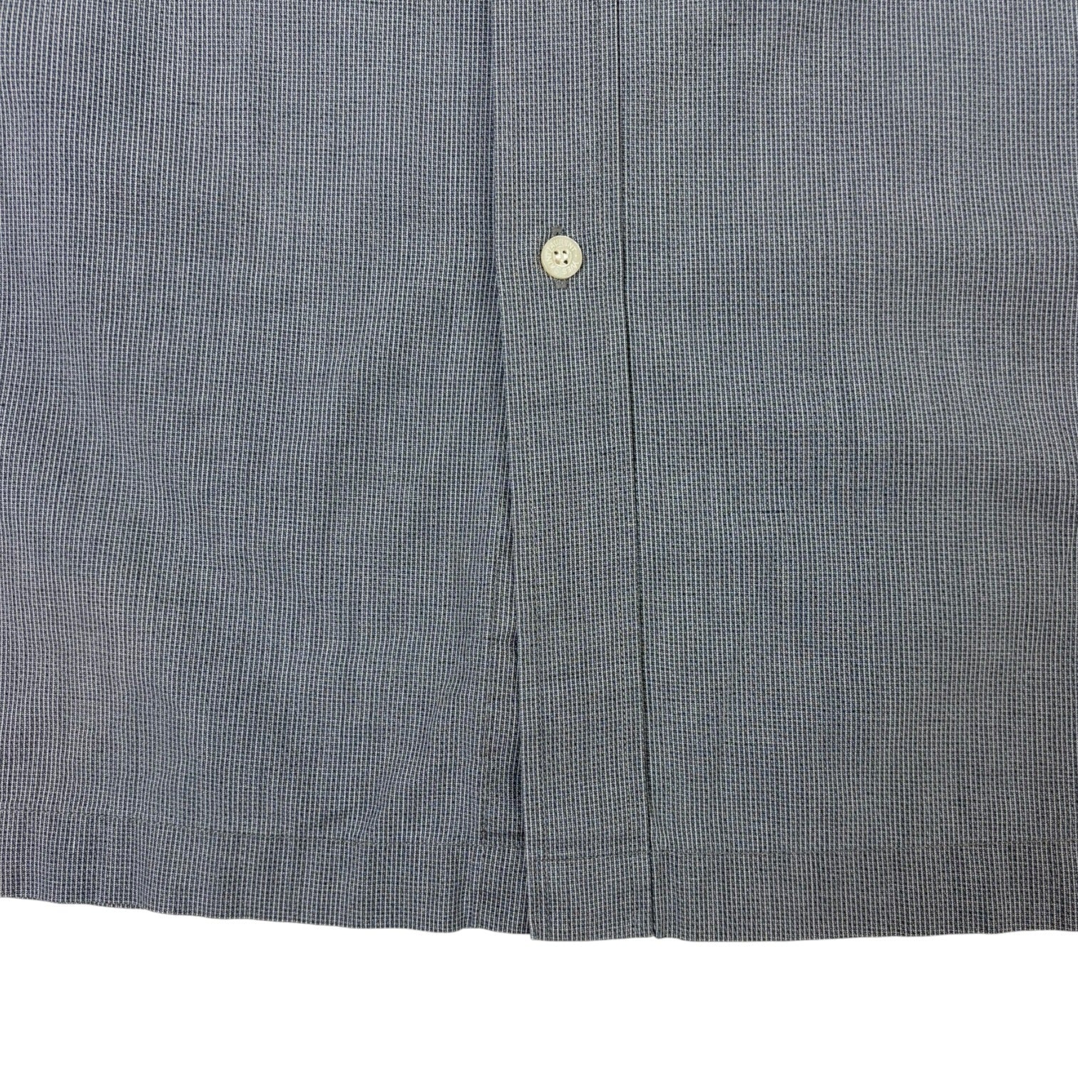 Vintage Yves Saint Laurent Mandarin-Collar Shirt Grey