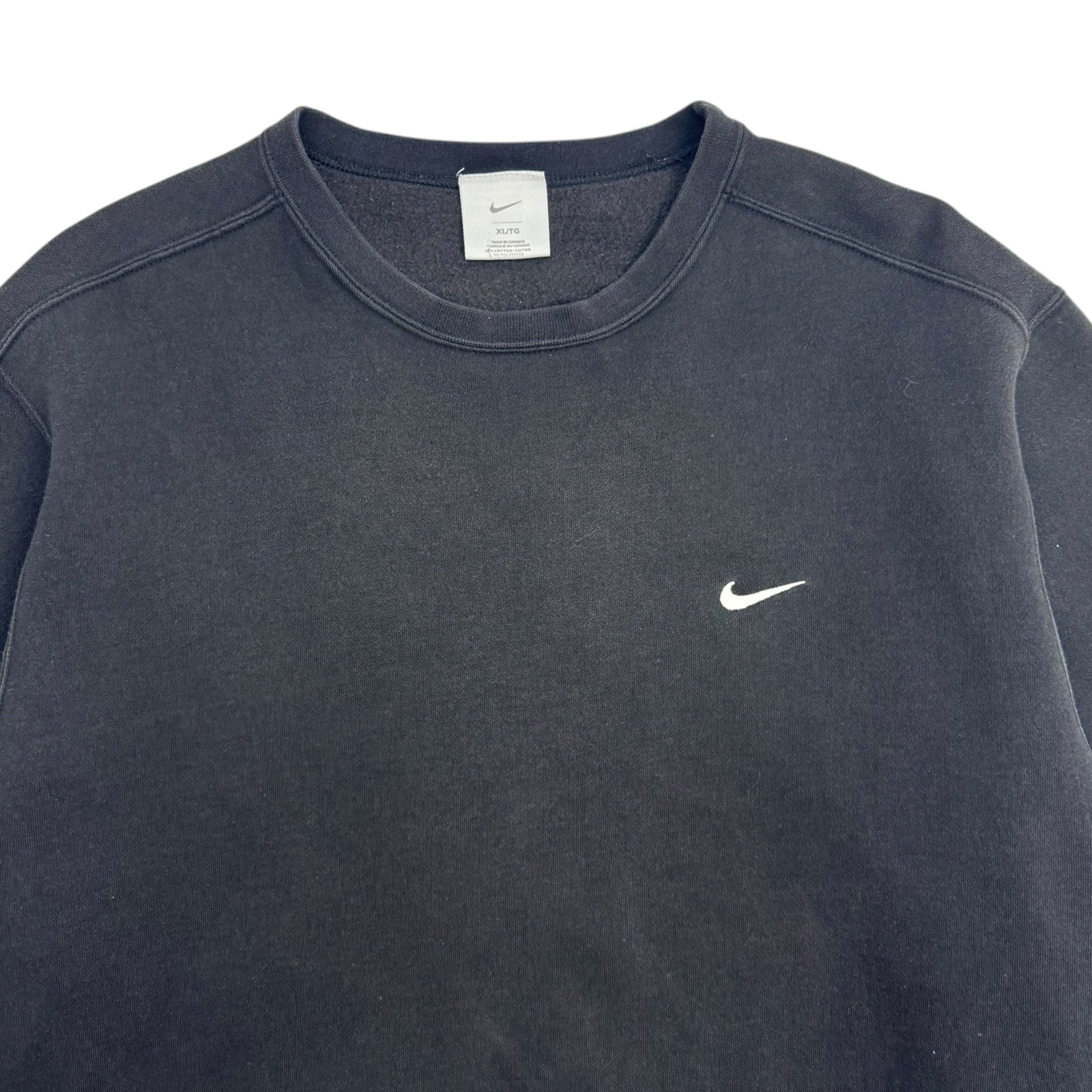 Vintage Nike Classic Side Swoosh Crewneck Black