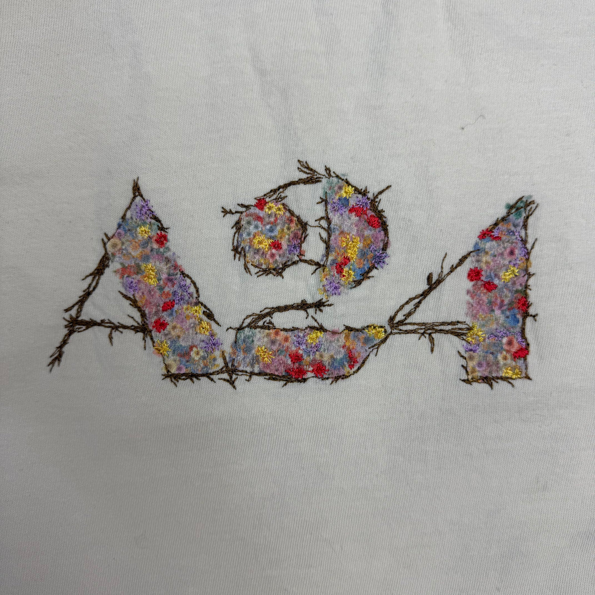 A24 May Queen Midsommar Embroidered Tee Cream