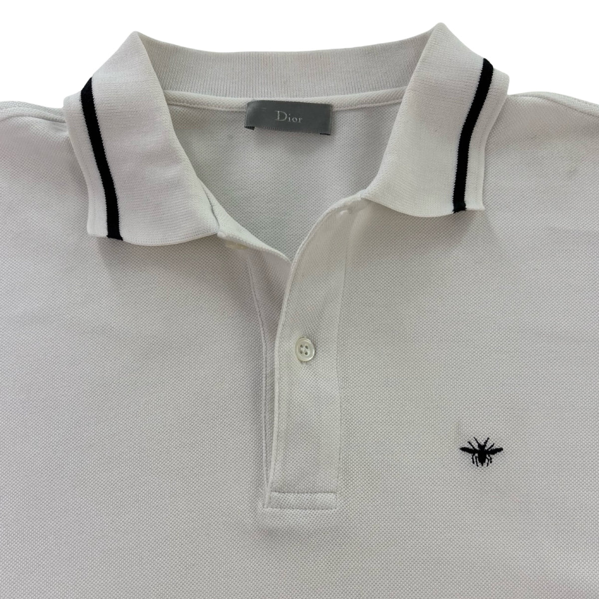 Dior Bee Logo Polo T-Shirt White