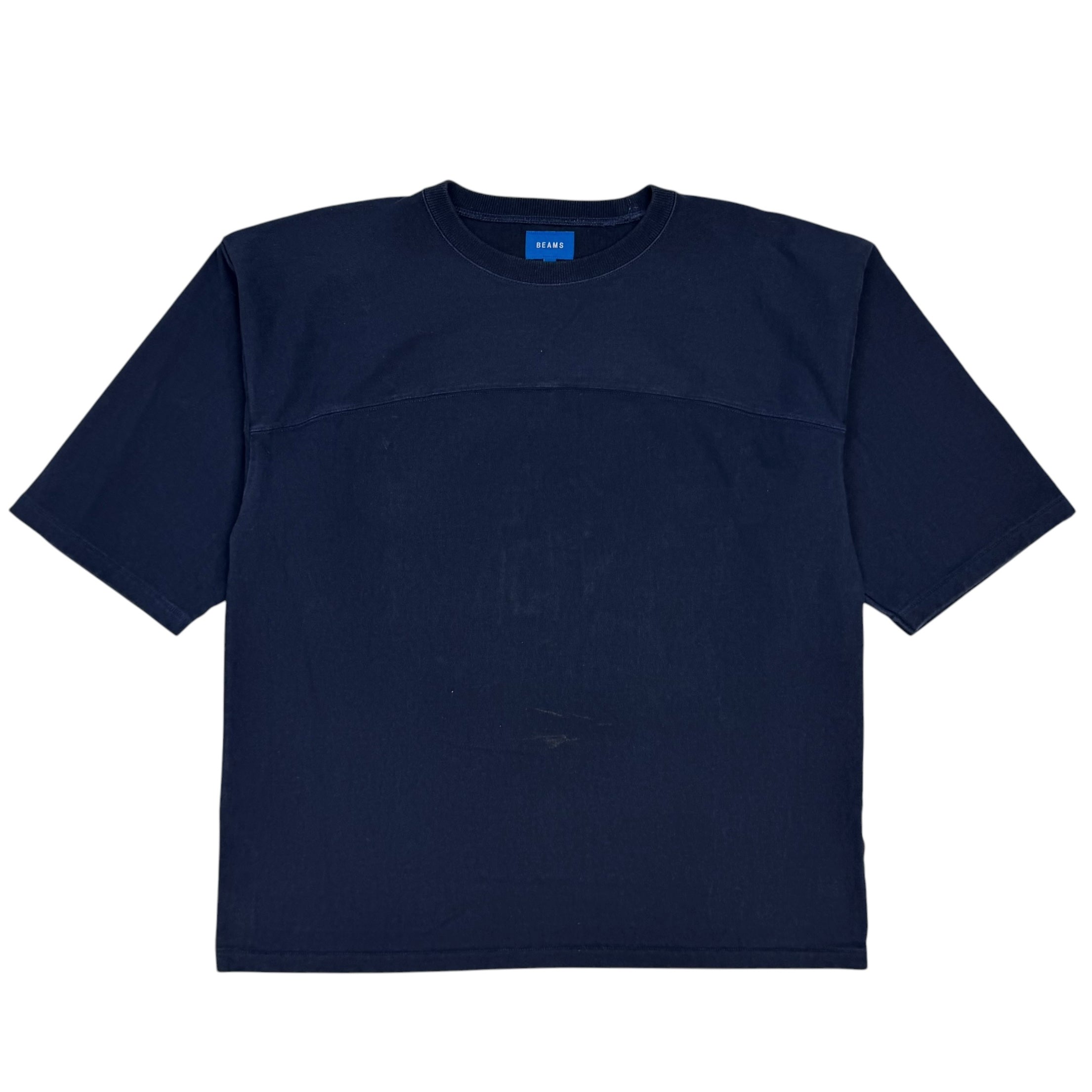 Beams Denim Football Tee Navy
