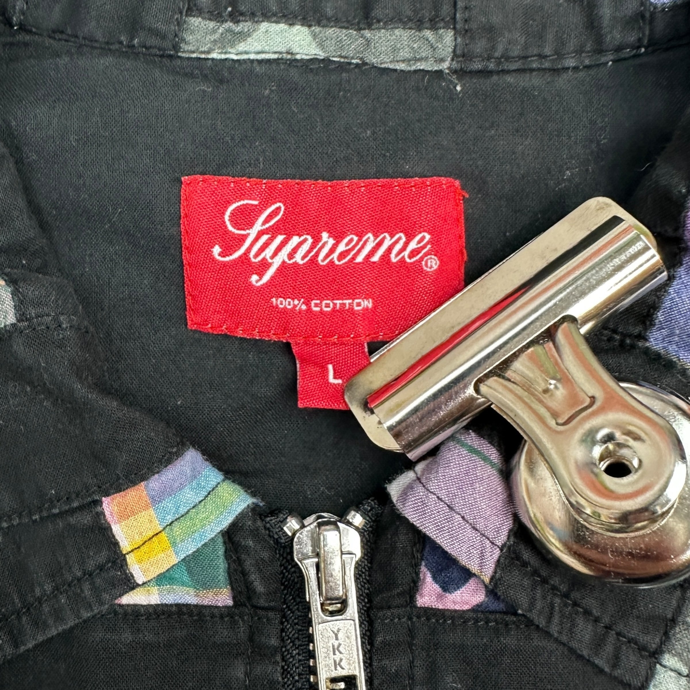 Supreme Patchwork Zip Up Shirt