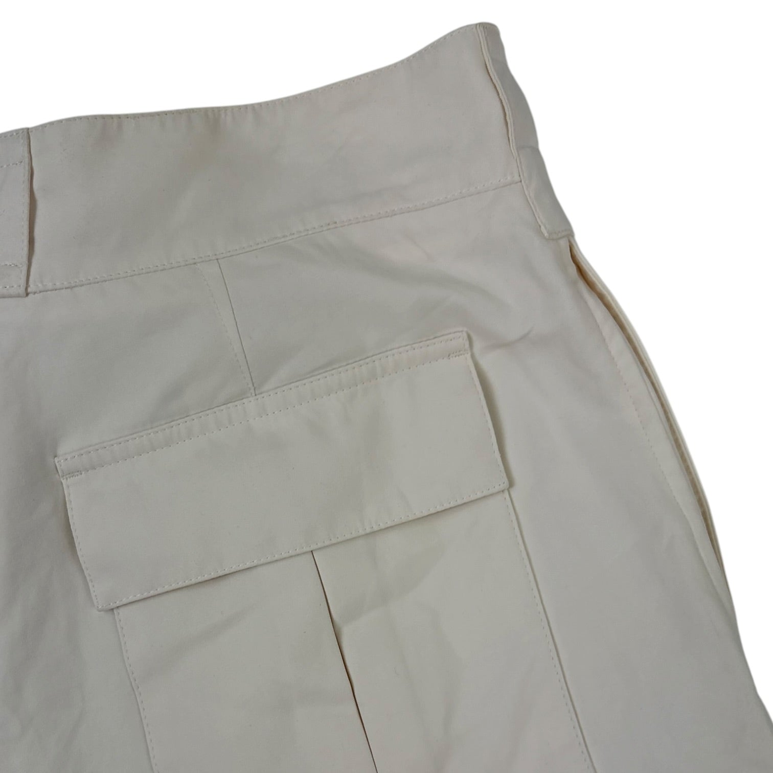 SS22 Christian Dior Cotton Satin Cargo Shorts White