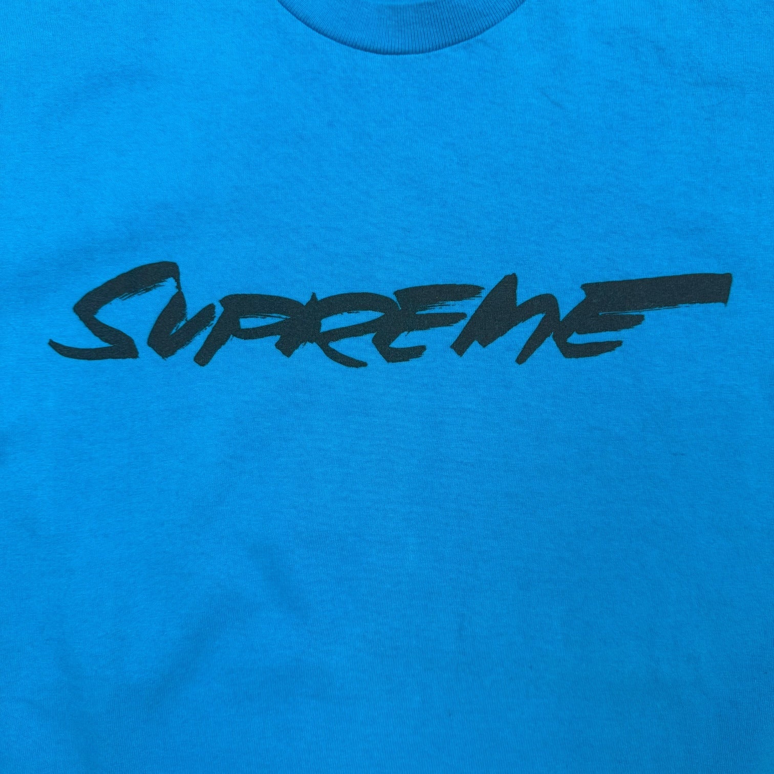 Supreme Futura Logo Tee Bright Blue