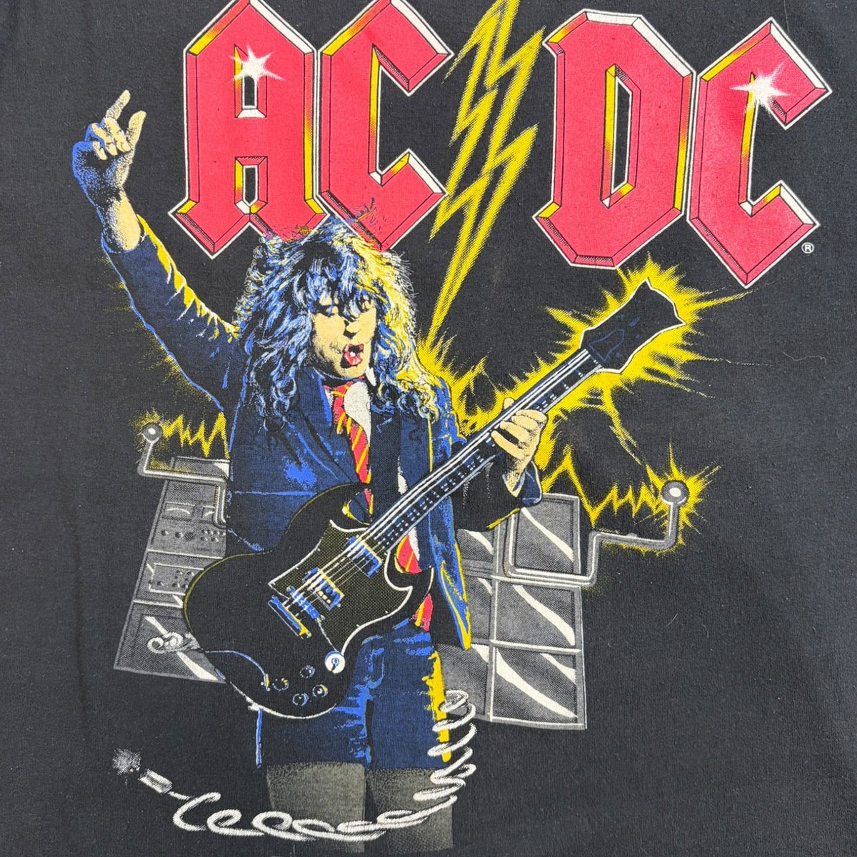 Vintage 1986 AC/DC Who Made Who Tour T-Shirt Black
