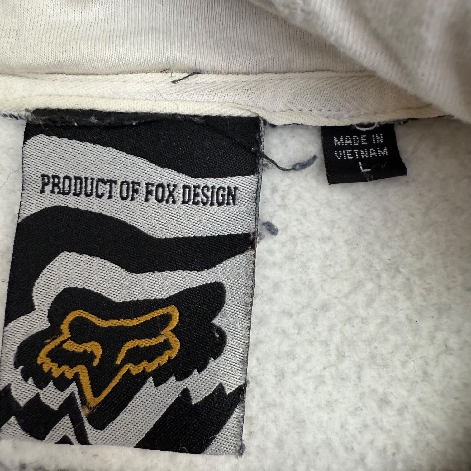 Vintage Fox Riders Company Hoodie White/Navy