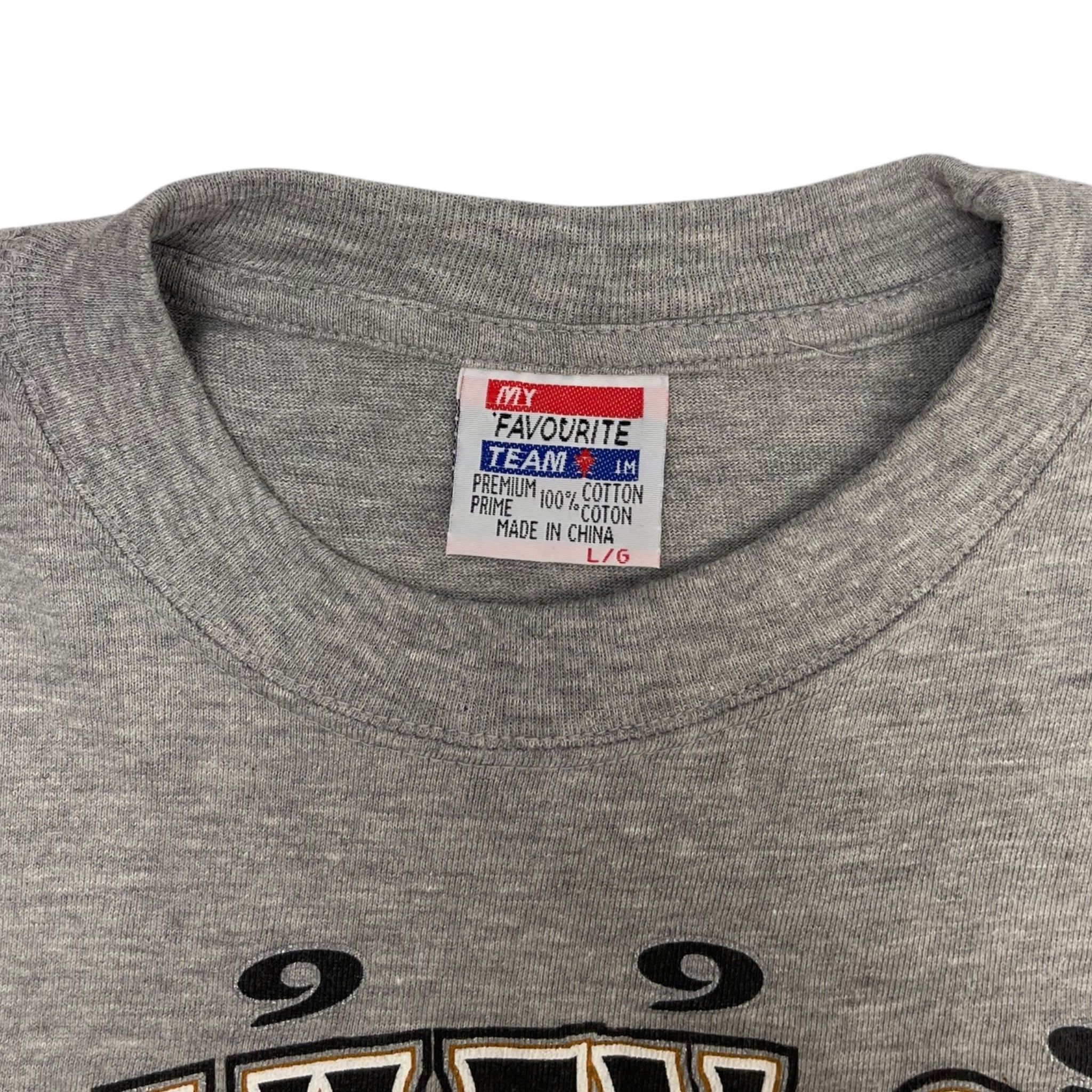 1999 Dallas Stars vs Buffalo Sabres Stanley Cup T-Shirt Grey