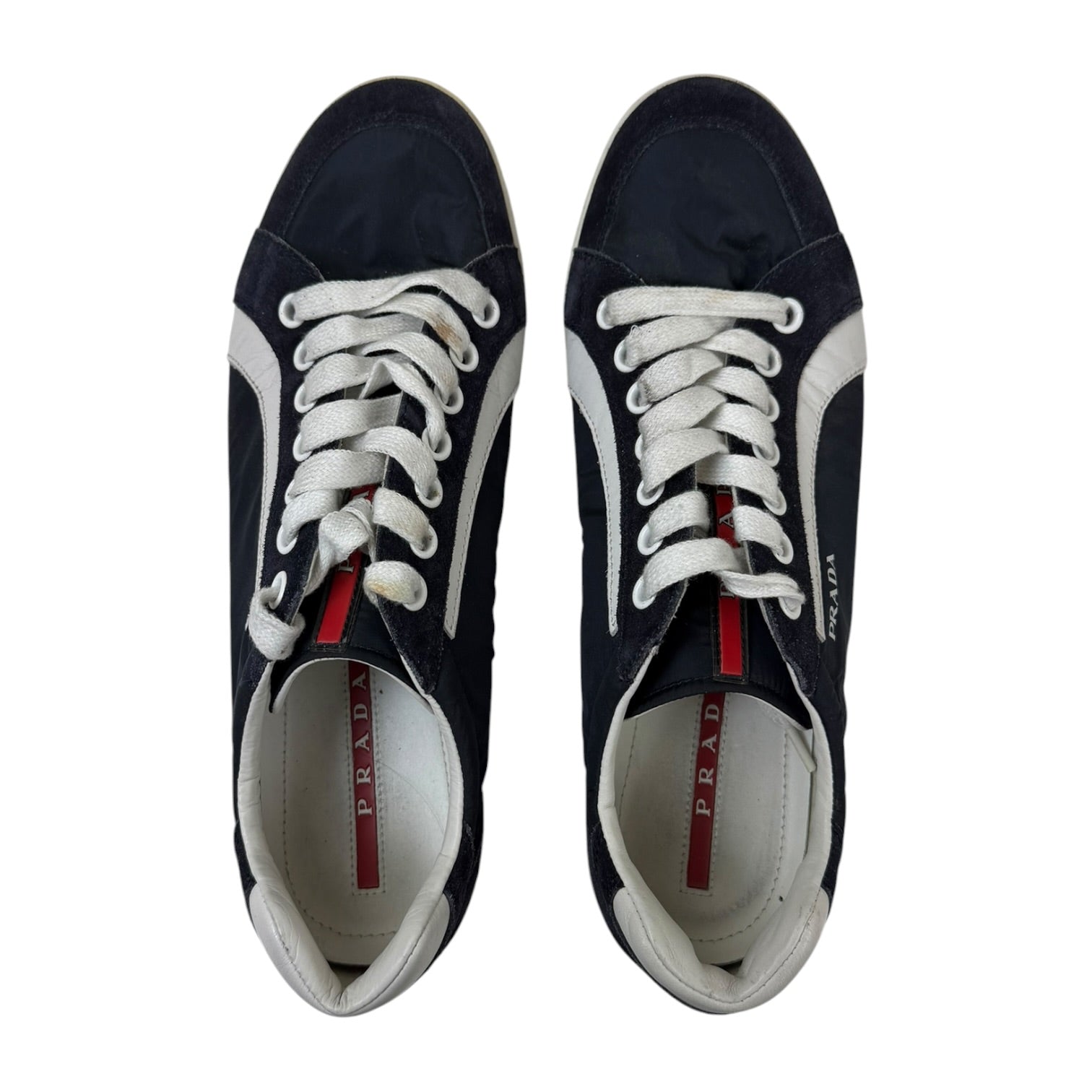 Prada Scamosciato Nylon Sneakers Blue (Used)