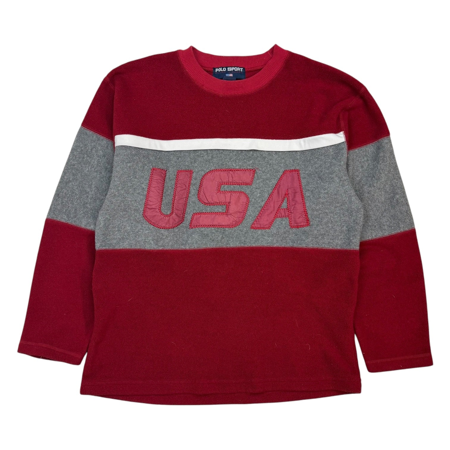 Vintage Polo Sport Ralph Lauren USA Sweater Red/Grey