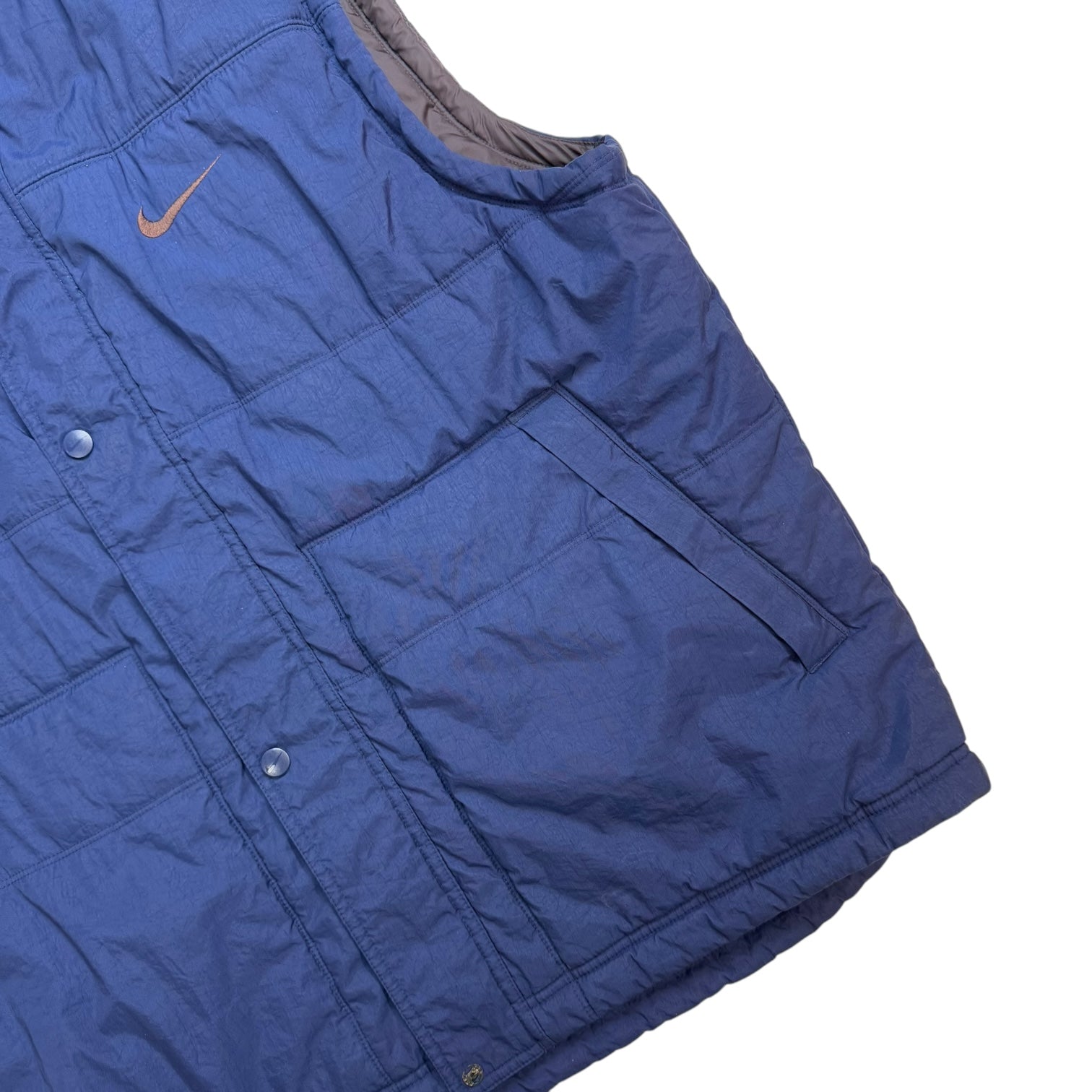 Vintage Nike Puffer Vest Navy Blue