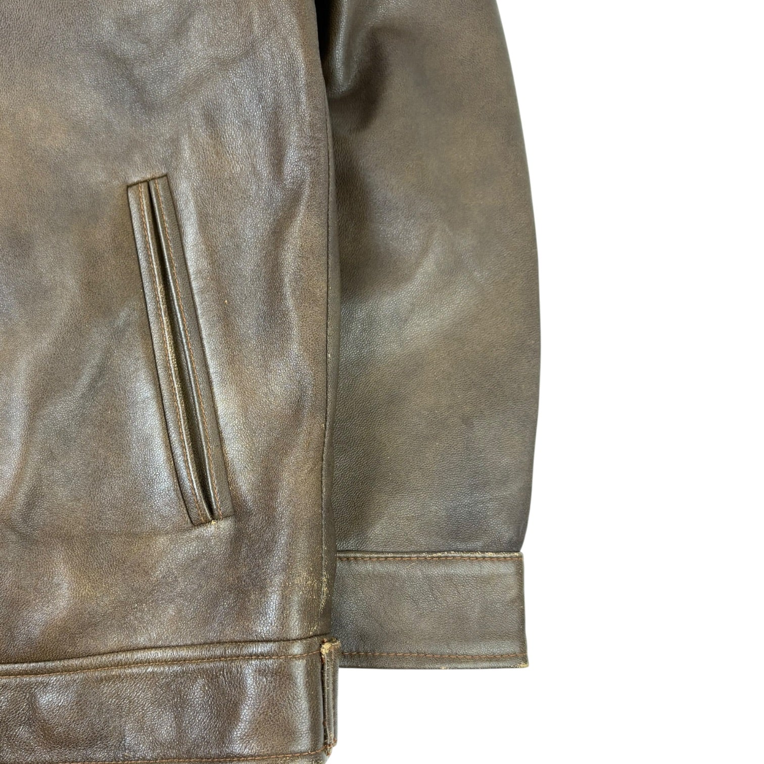 (W) Vintage 1997 Balenciaga Leather Jacket Brown
