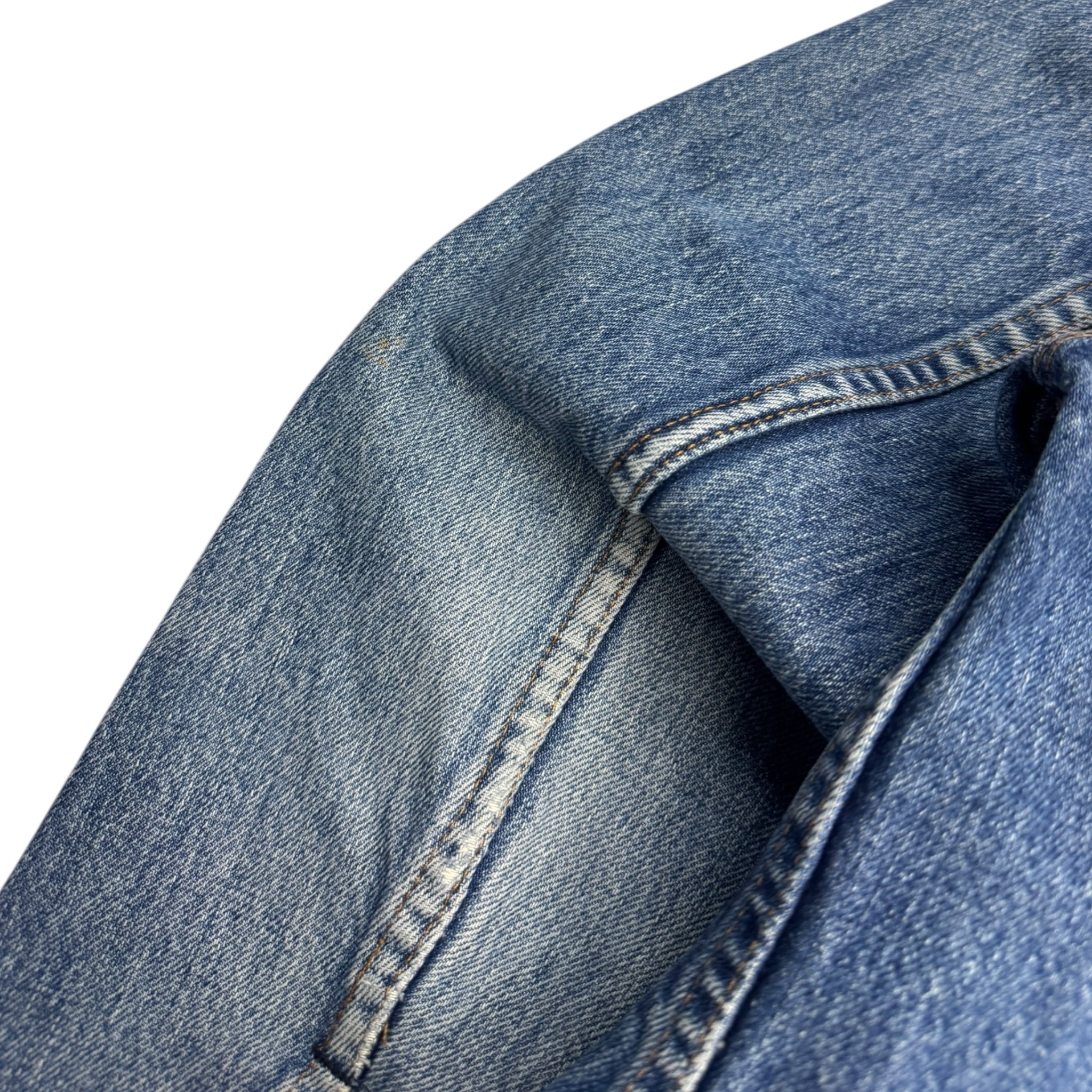 Vintage Lee Trucker Denim Jacket Worn In Indigo