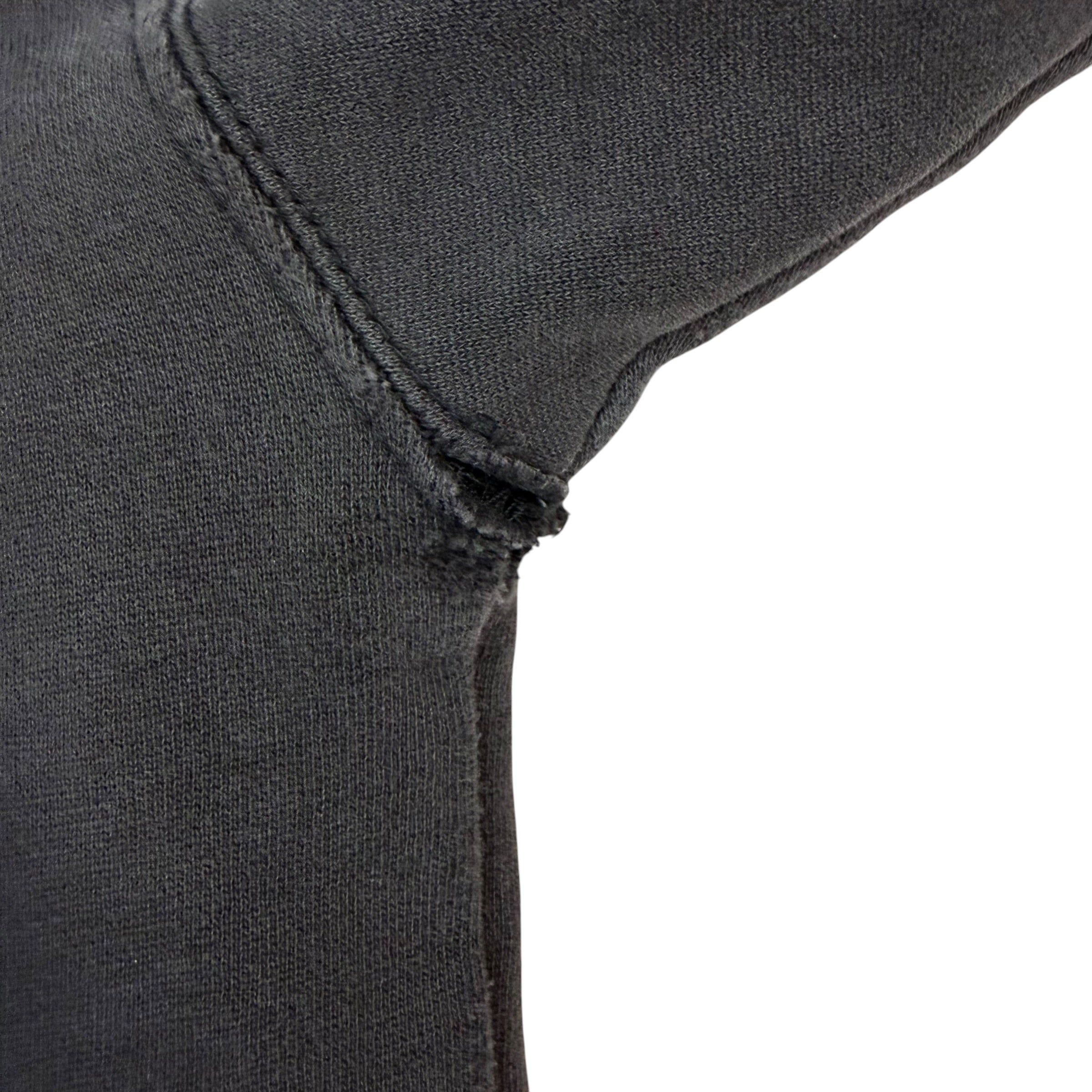 Vintage Independent Thermal Lined Zip Up Hoodie Faded Black