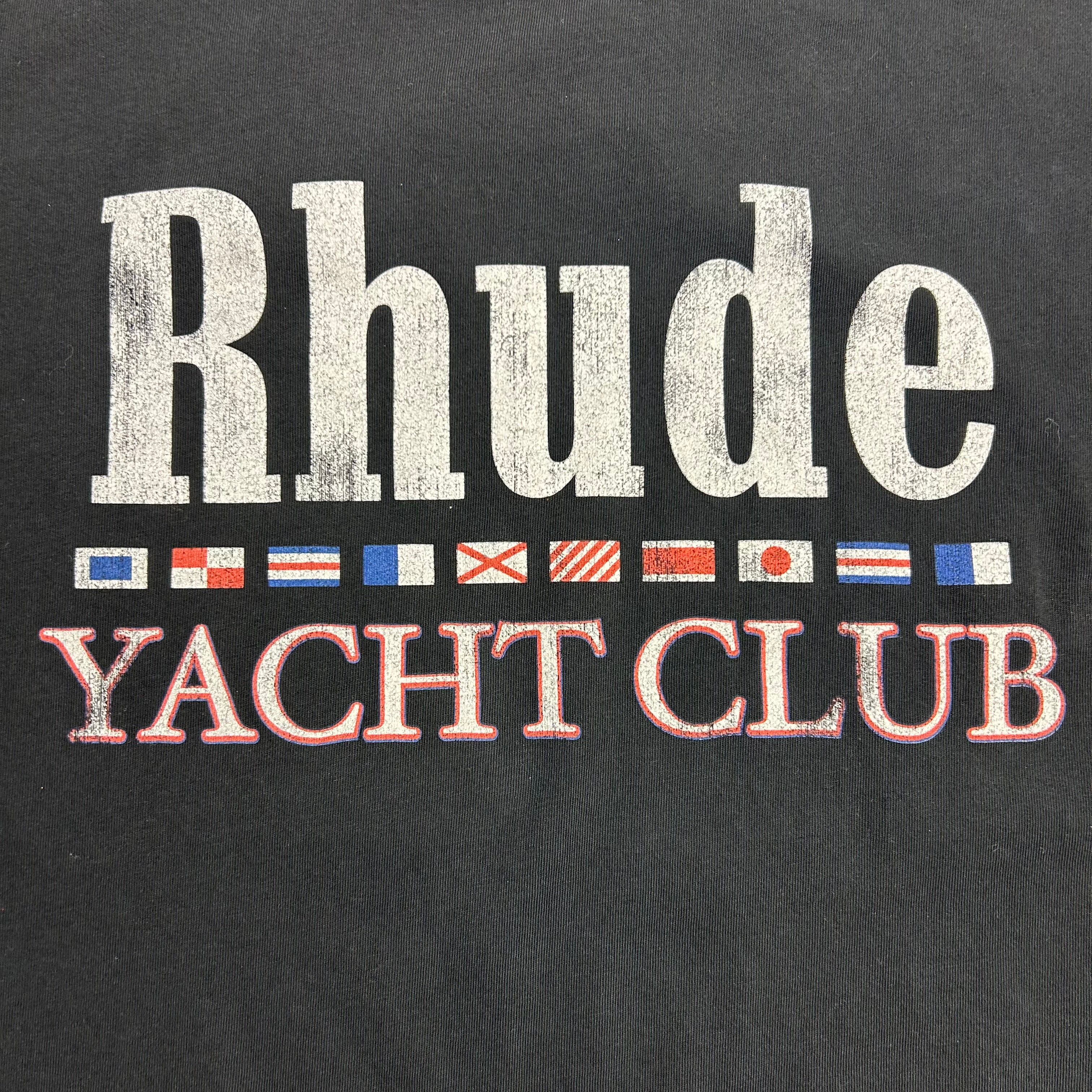 Rhude Yacht Club Fade Print Tee Black