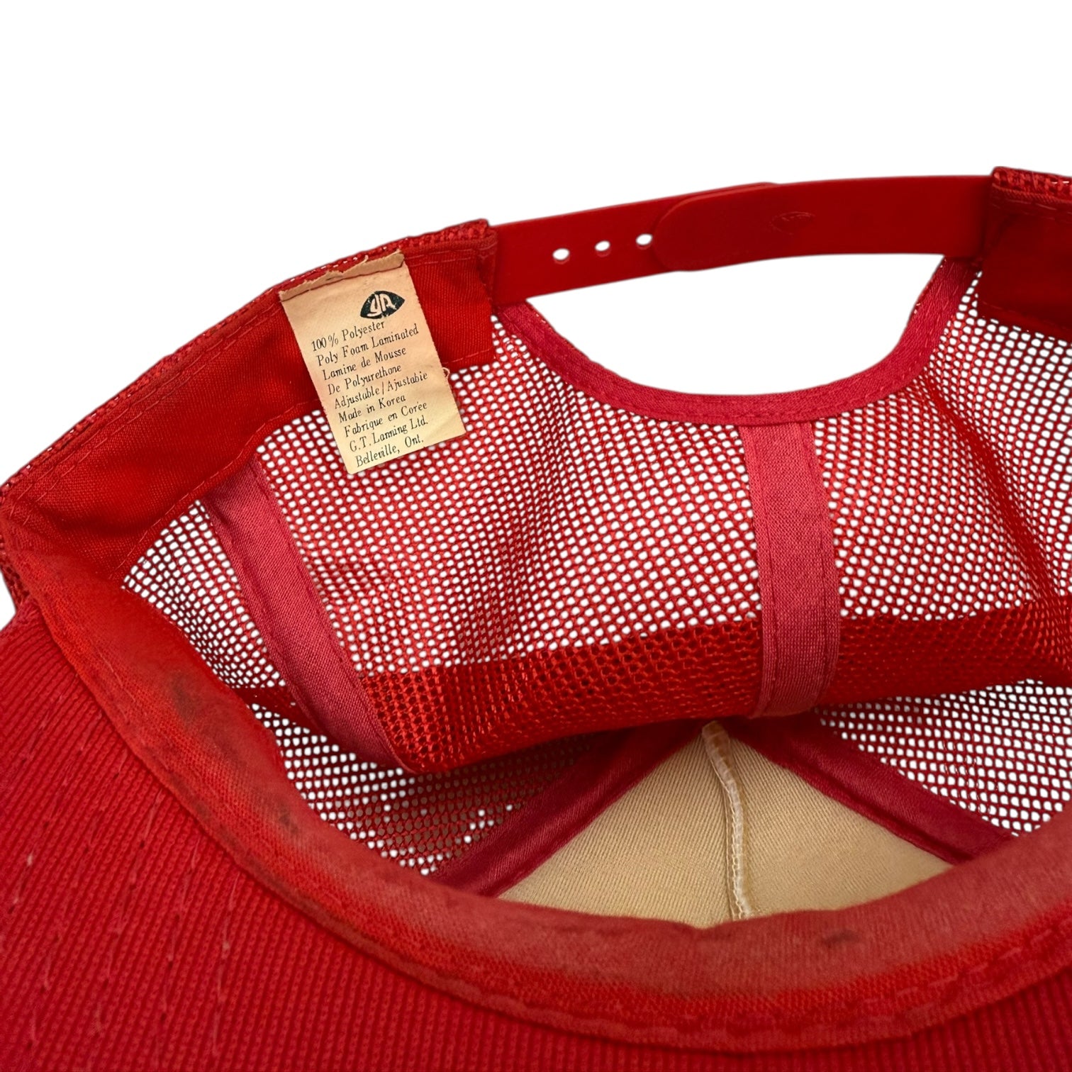 Vintage Edmonton Trappers Trucker Hat Red