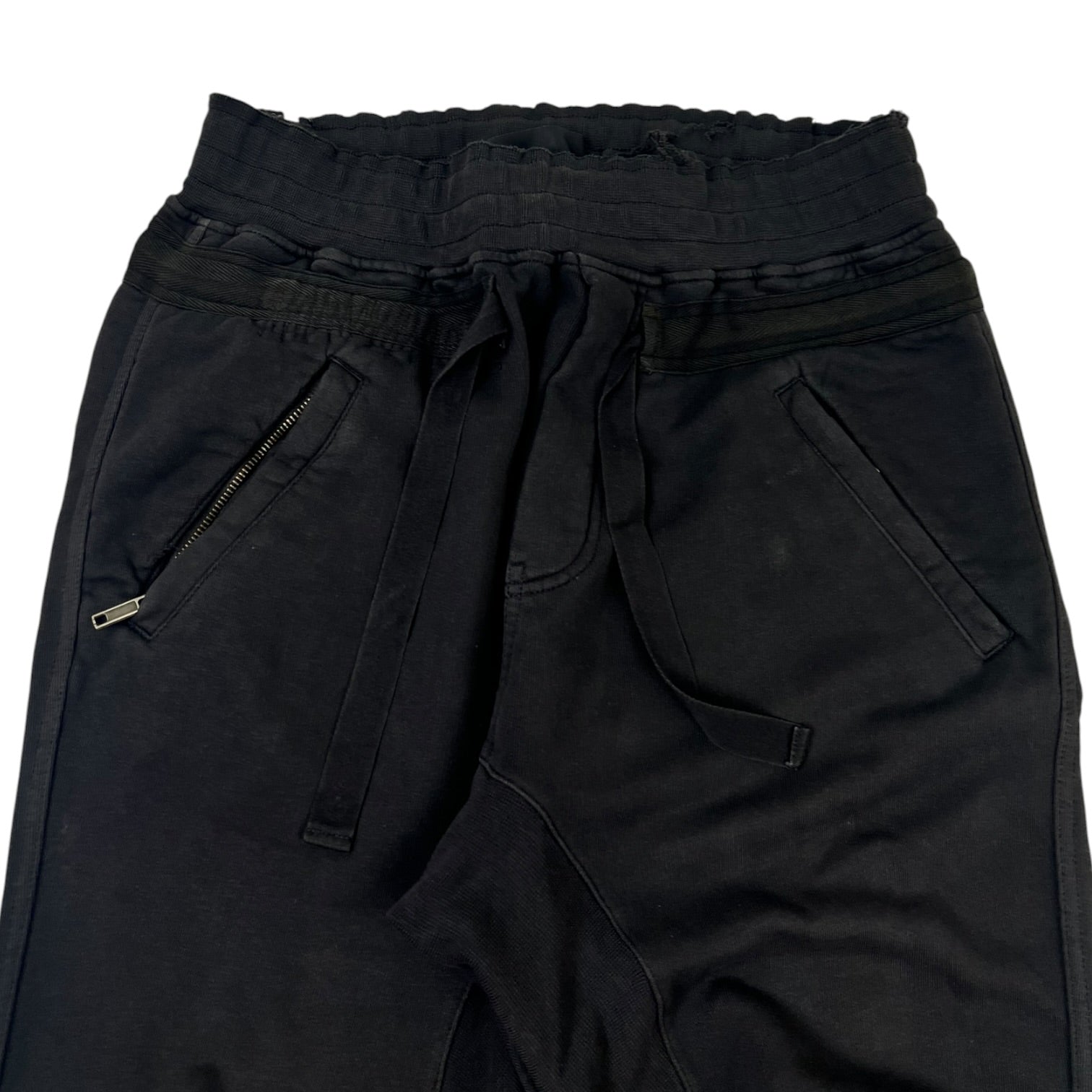 Haider Ackermann Perth Biker Sweatpants Distressed Black