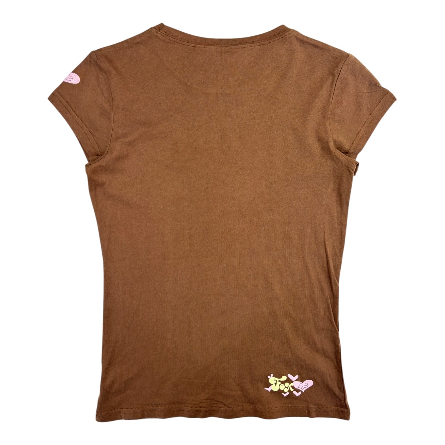 (W) Y2K Fox Racing Baby Tee Brown