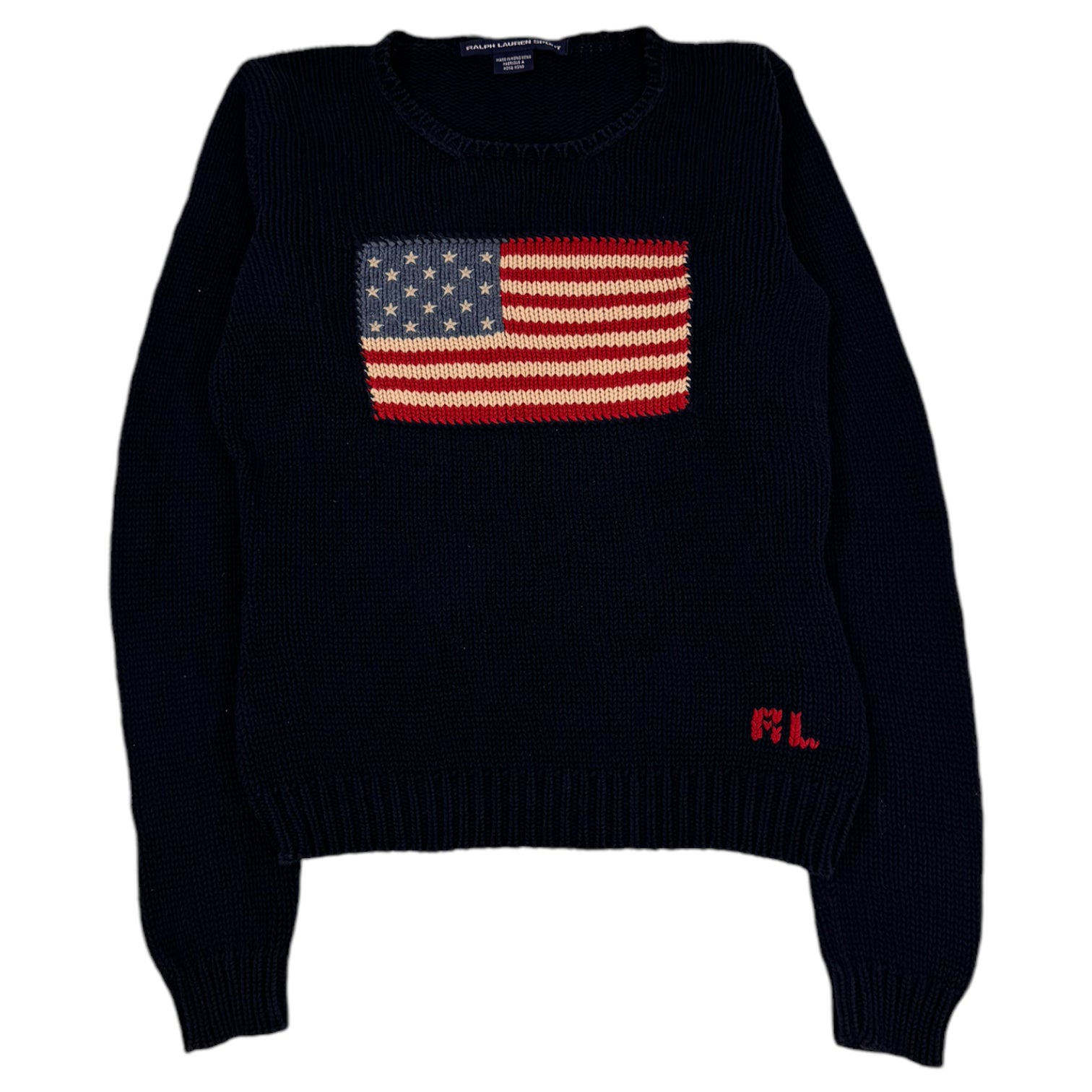 Ralph Lauren Sport Women’s Flag Knit Sweater Navy