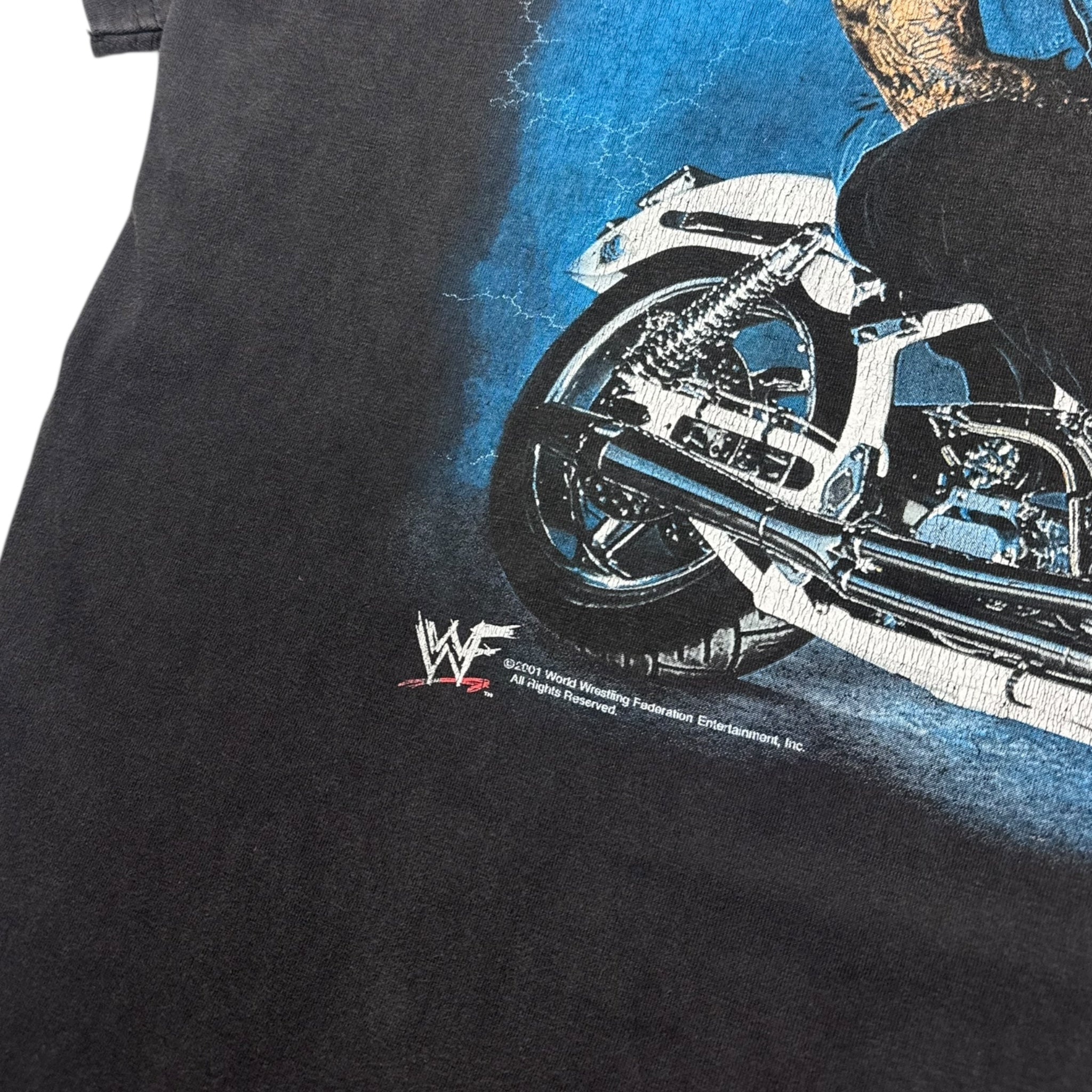 2001 Undertaker Big Evil Biker WWF T-Shirt
