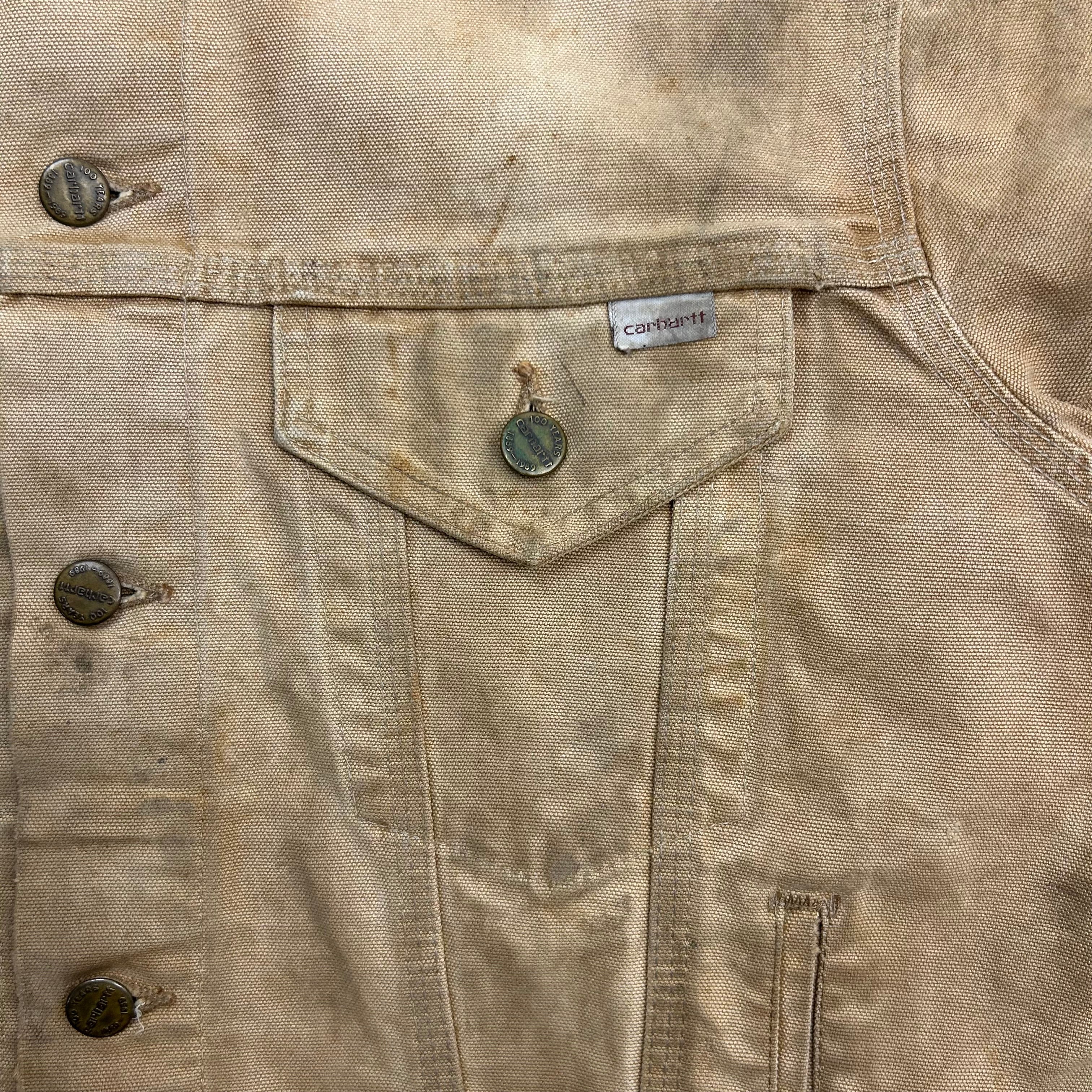 Vintage Carhartt 1989 Type 3 Jacket Stained Tan