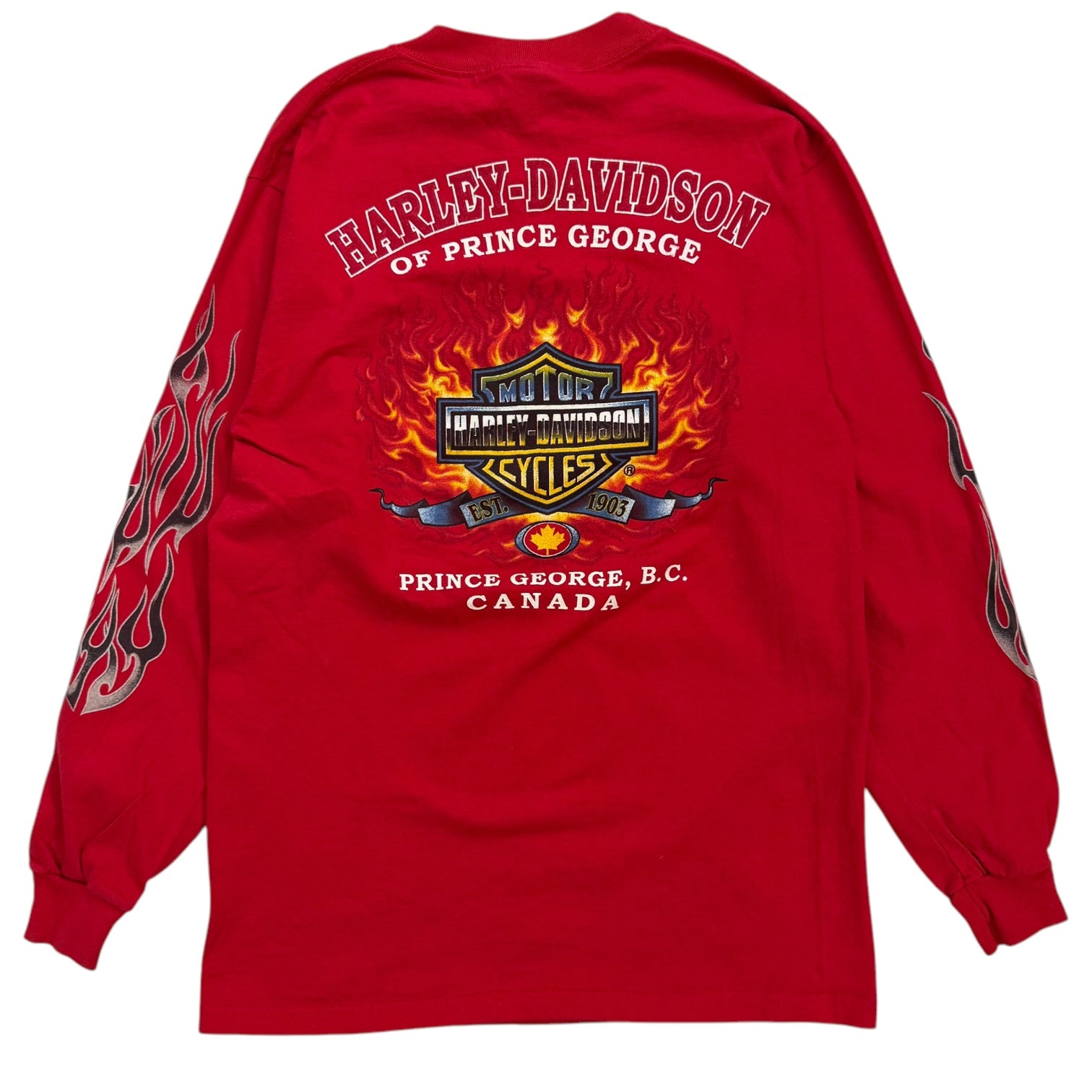 2001 Harley Davidson Of Prince George L/S Tee Red