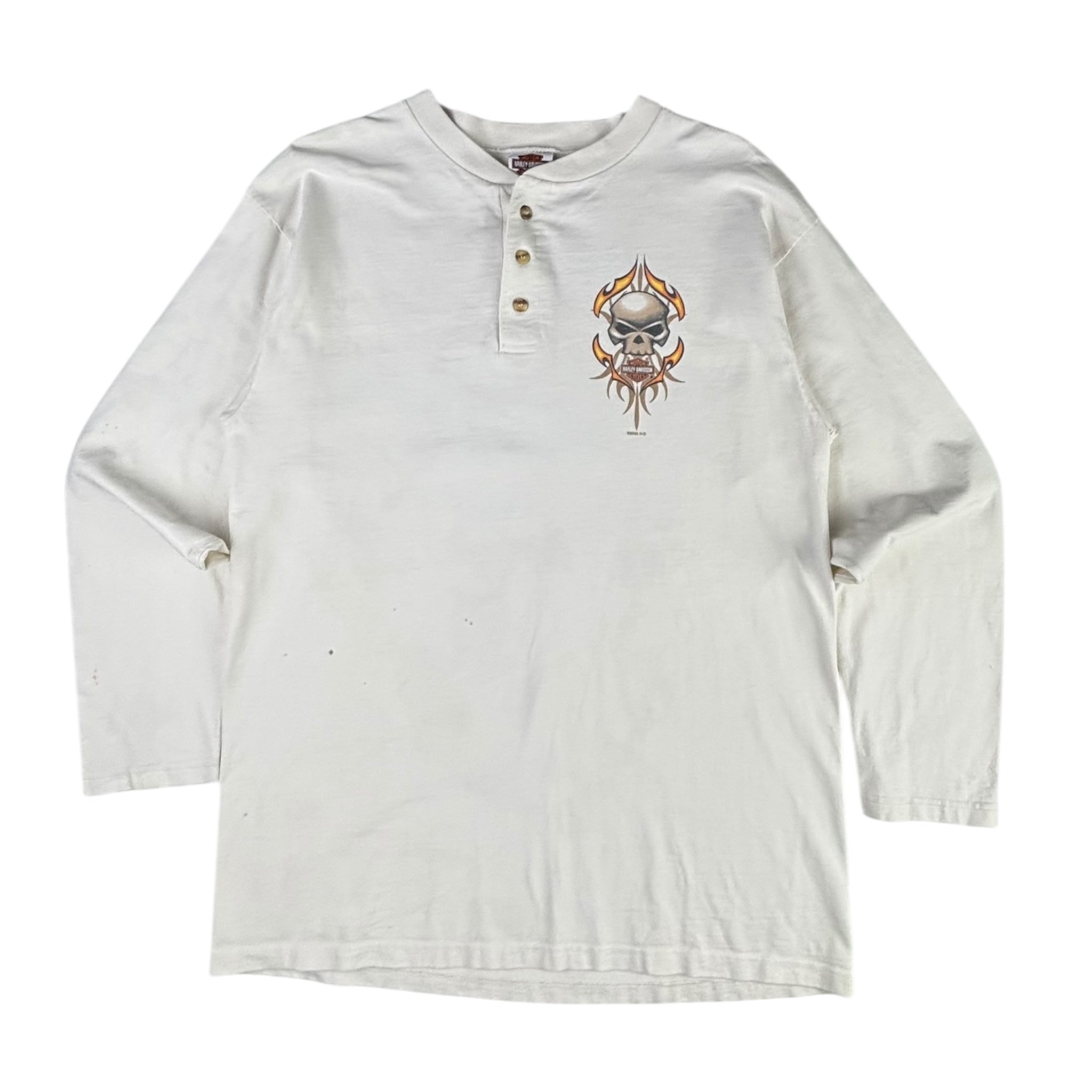 Vintage Harley Davidson Springfield, IL. Half Button-Up Longsleeve