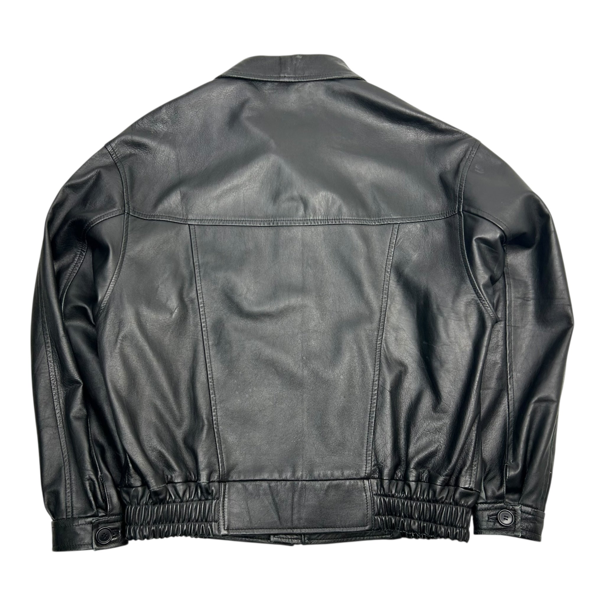 Vintage Gab Italian Leather Jacket Black