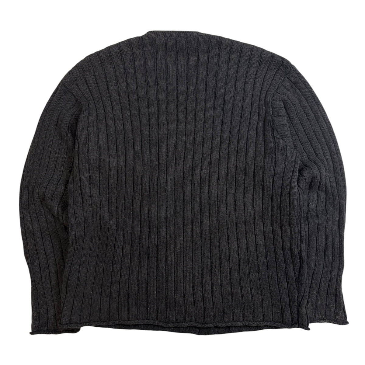 Stussy Cotton Slub Rib Crew Black