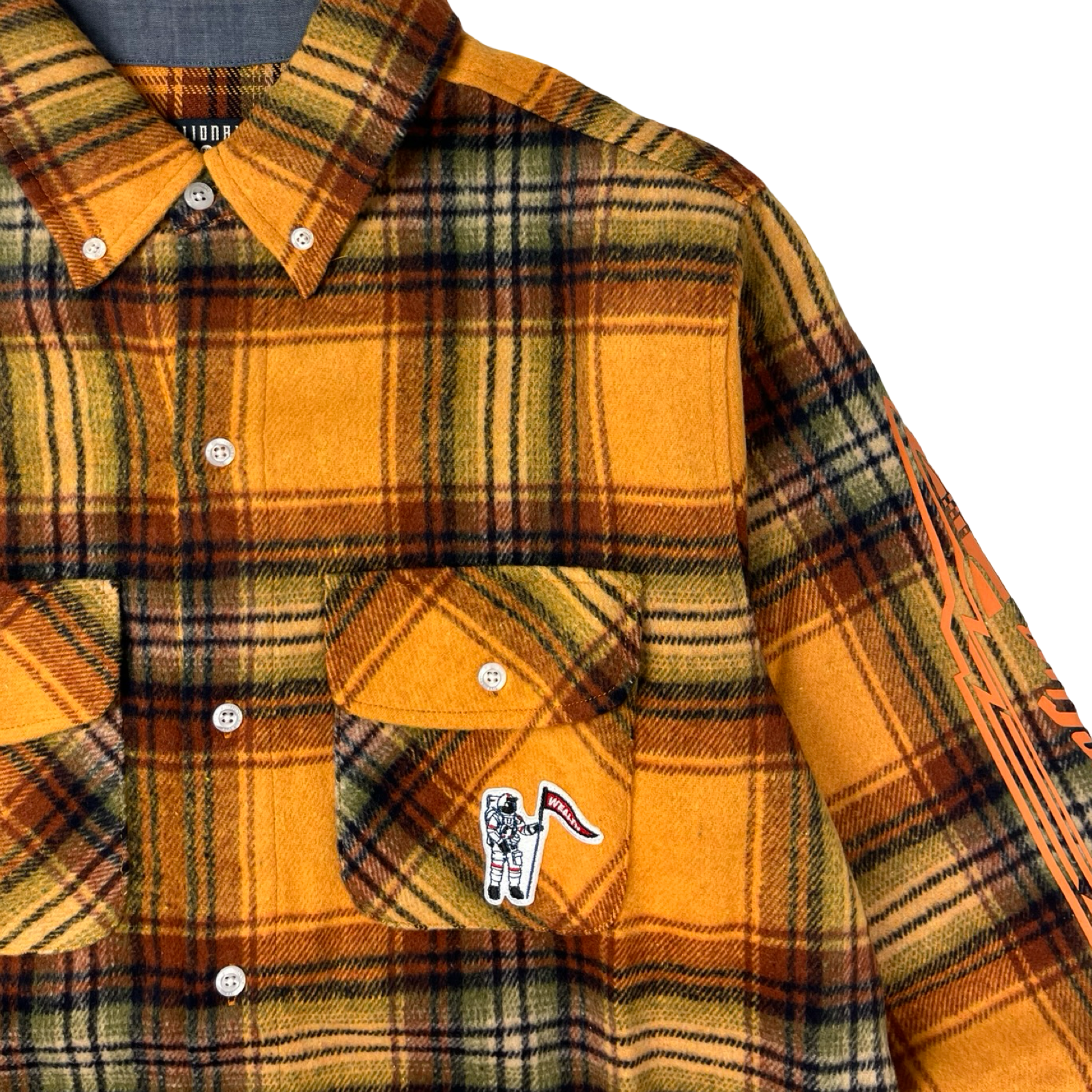 Billionaire Boys Club Flannel Shirt Bright Orange