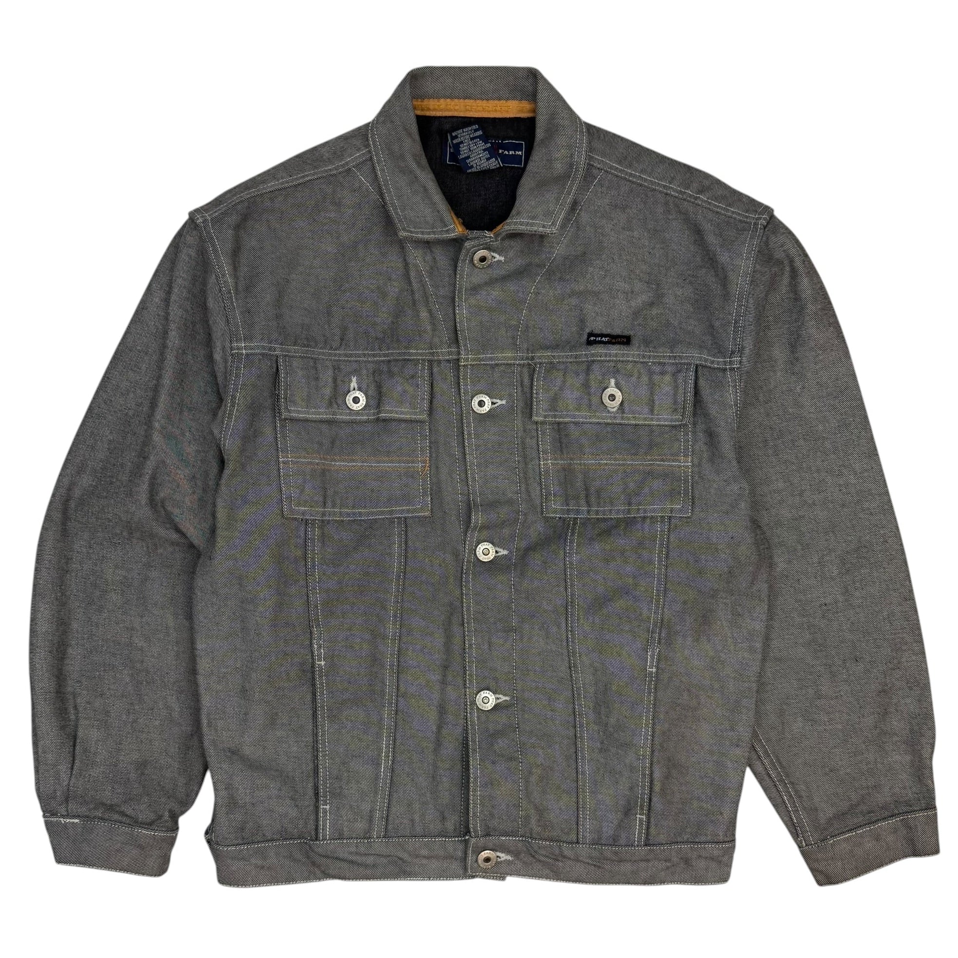 Vintage Phat Farm Denim Trucker Jacket Grey