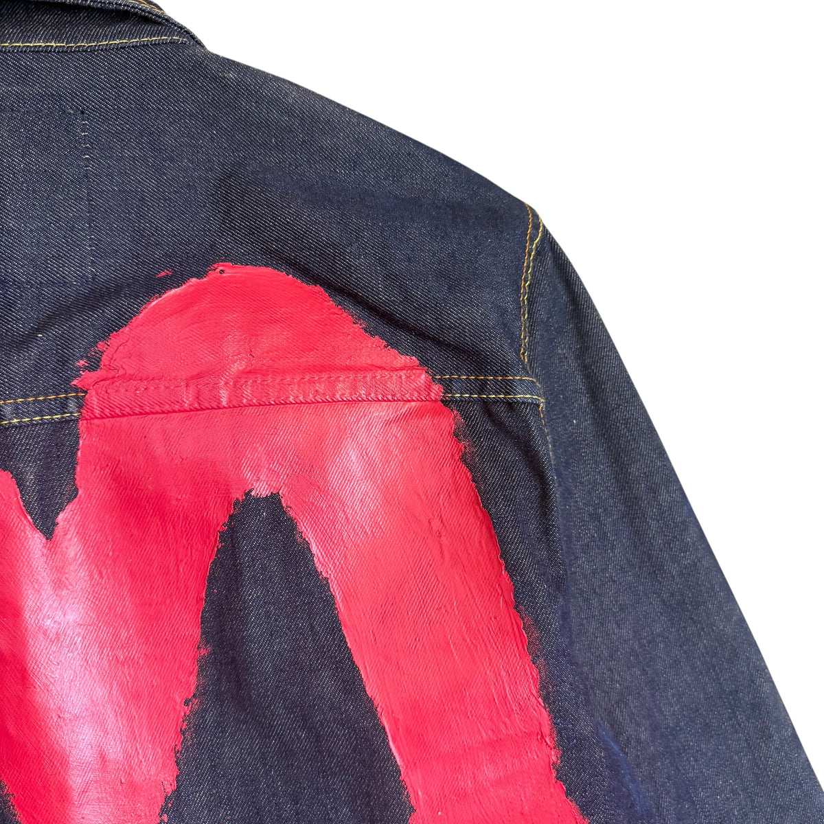Evisu Heritage Handpainted Selvedge Raw Denim Jumpsuit Indigo/Red
