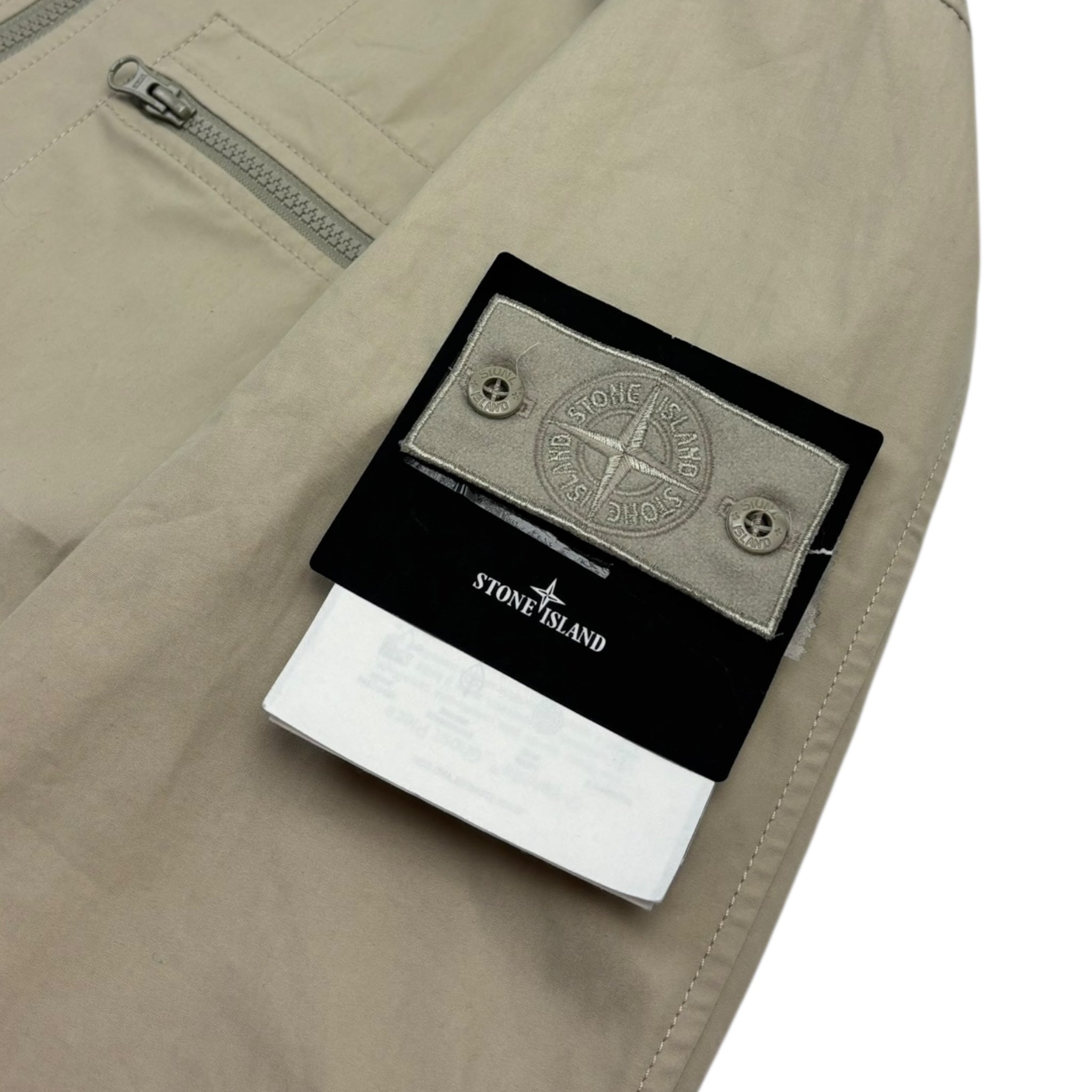 Stone Island Ghost Piece O-Ventile Zip Jacket Beige