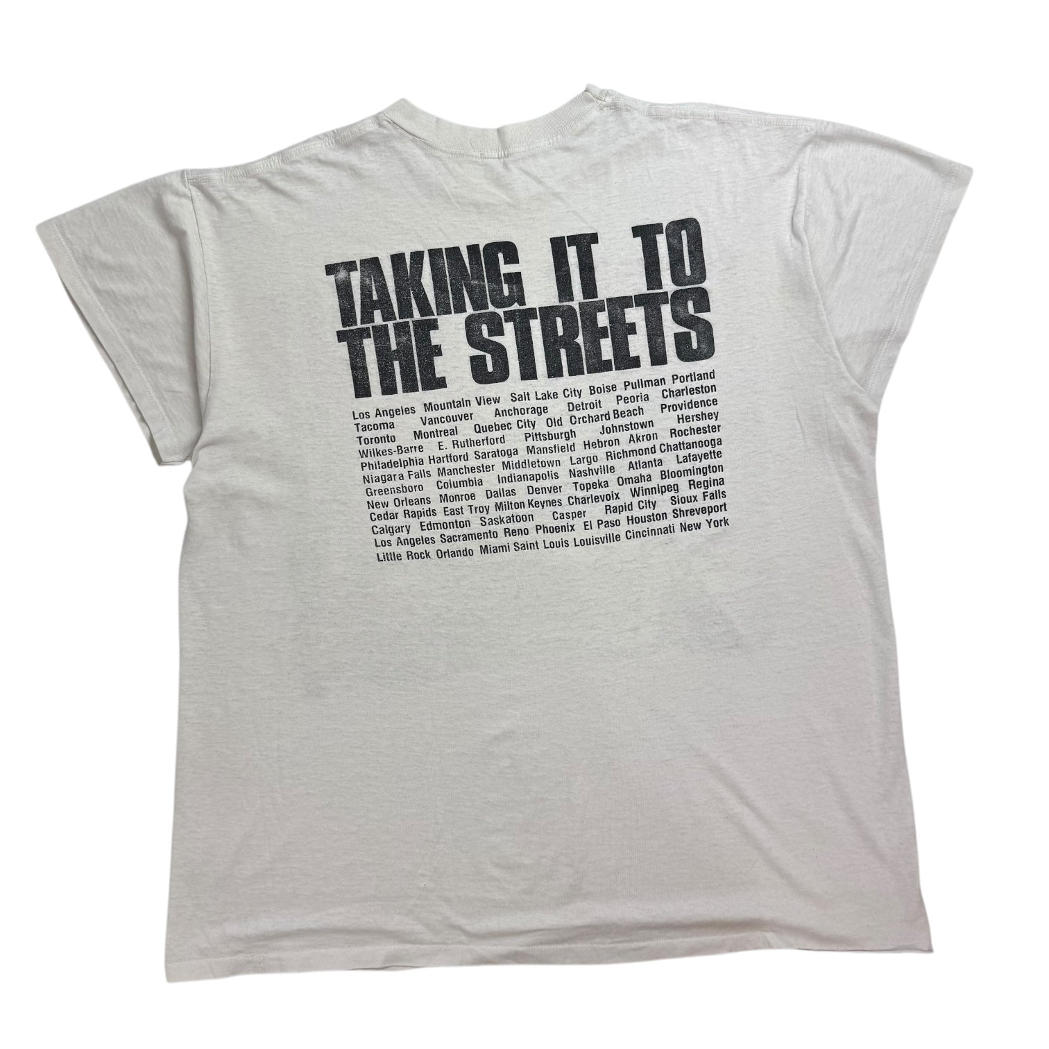 Vintage Bon Jovi Taking It To The Streets Tour Tee White