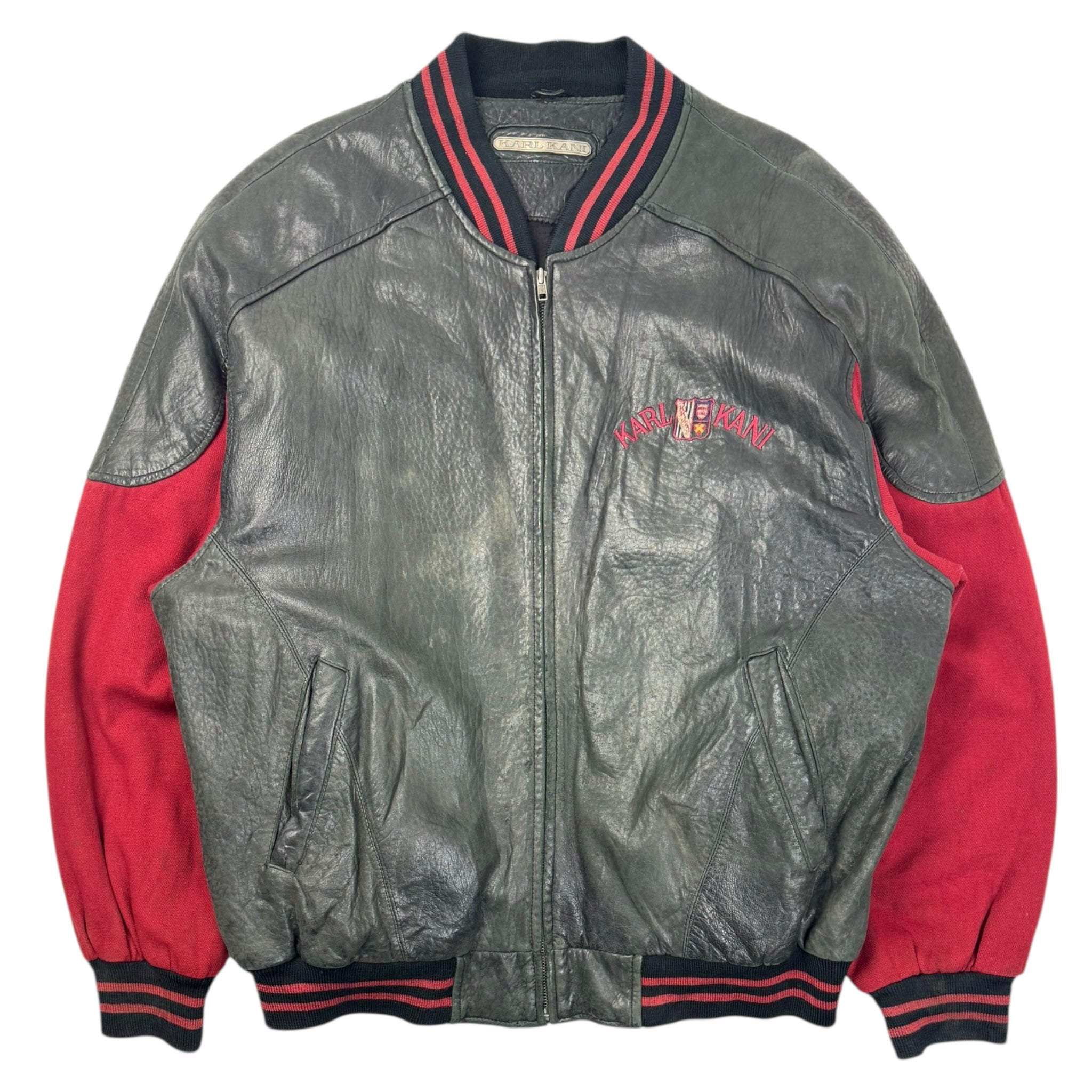 Vintage Karl Kani Leather Varsity Jacket