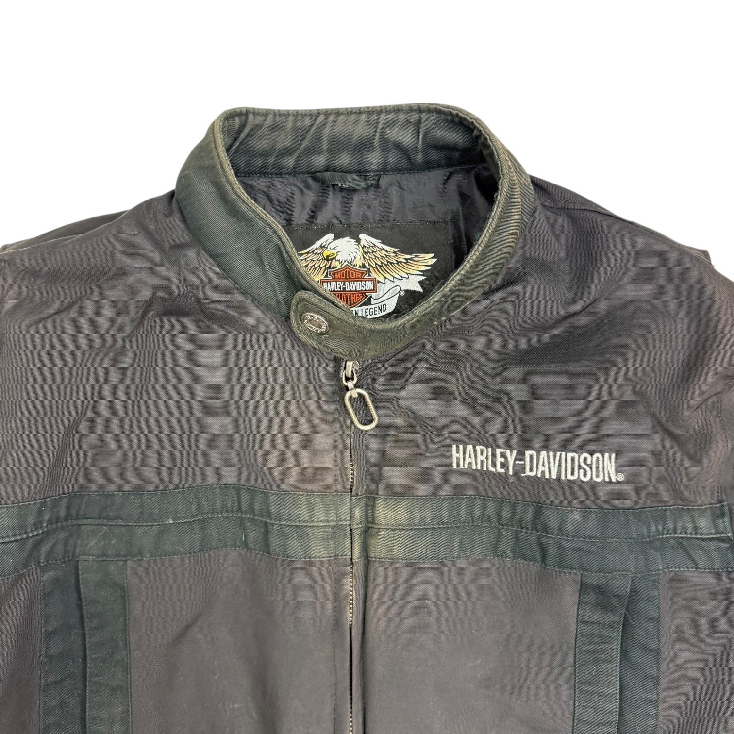 Vintage Harley Davidson Motorcycle Jacket Black