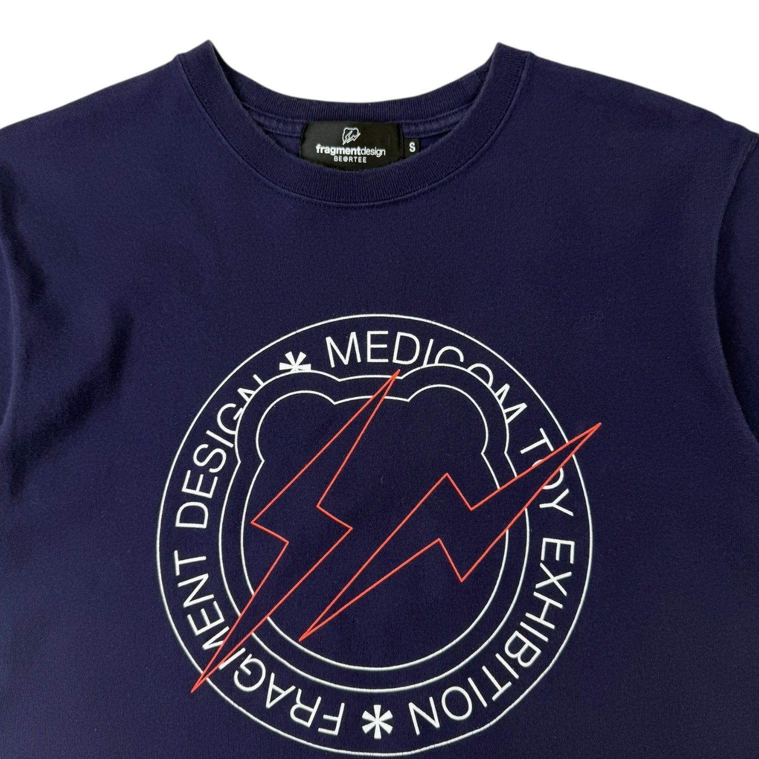 Medicom Toy x Fragment Design Circle Logo Bearbrick T-Shirt Navy