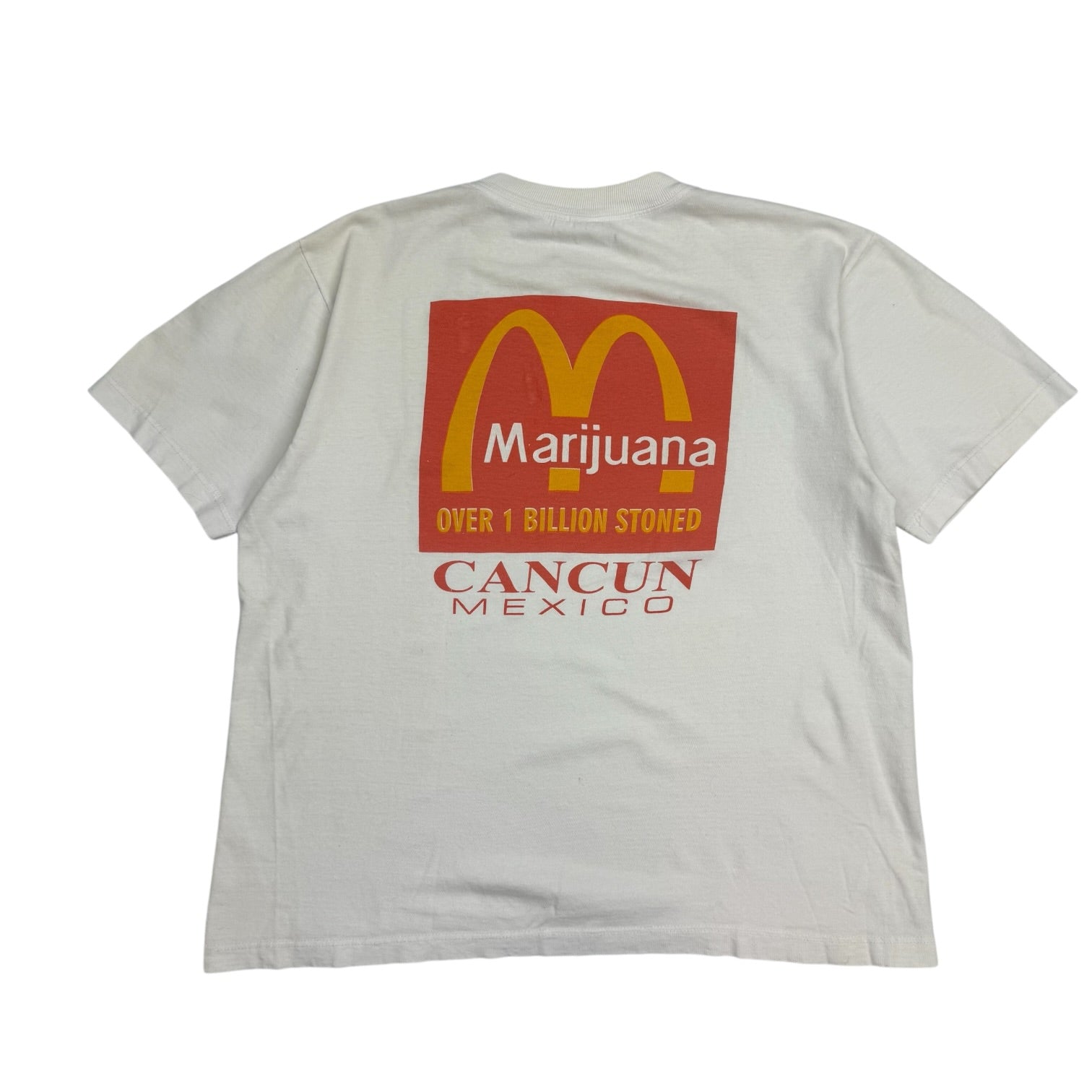 Vintage Marijuana ‘Over 1 Billion Stoned’ Spoof Tee White