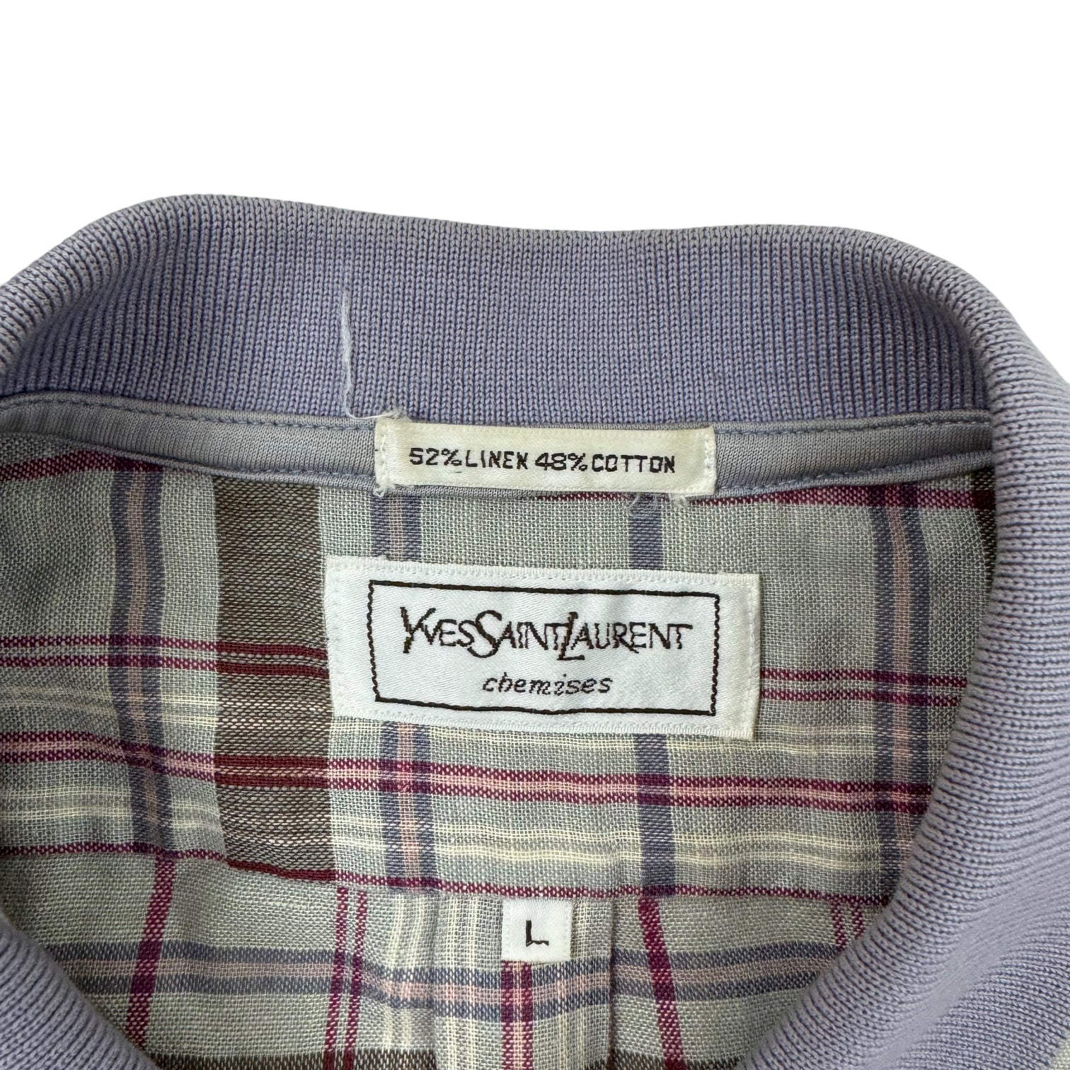 Vintage YSL Checkered Button Up