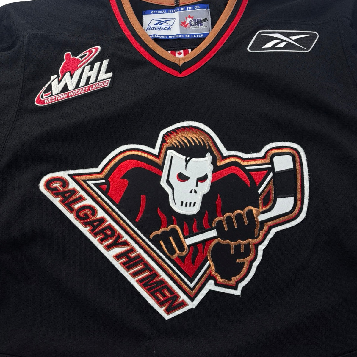 Vintagw CCM Calgary Hitmen WHL Home Jersey Black/Gold