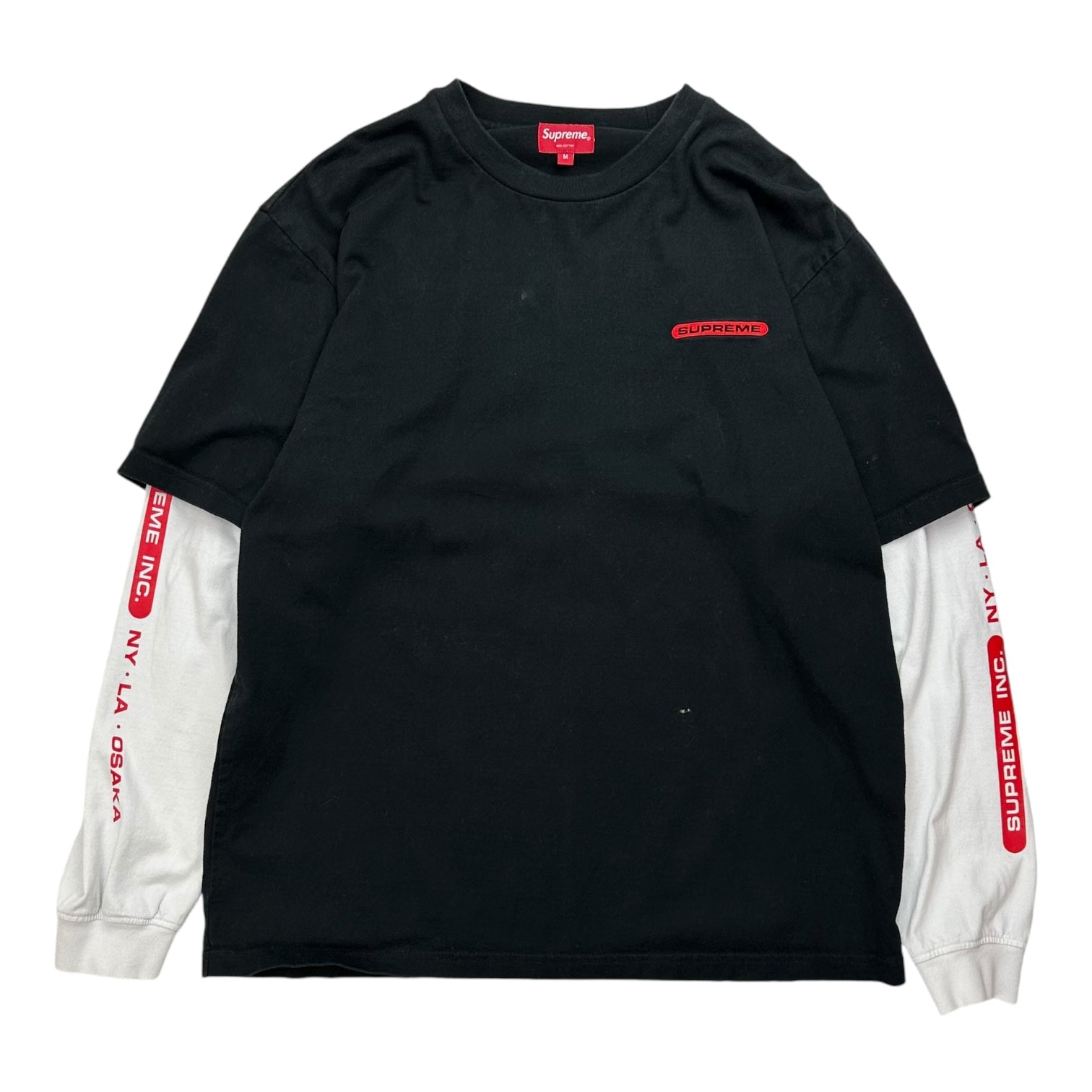 Supreme Inc Paneled L/S Tee Black/White