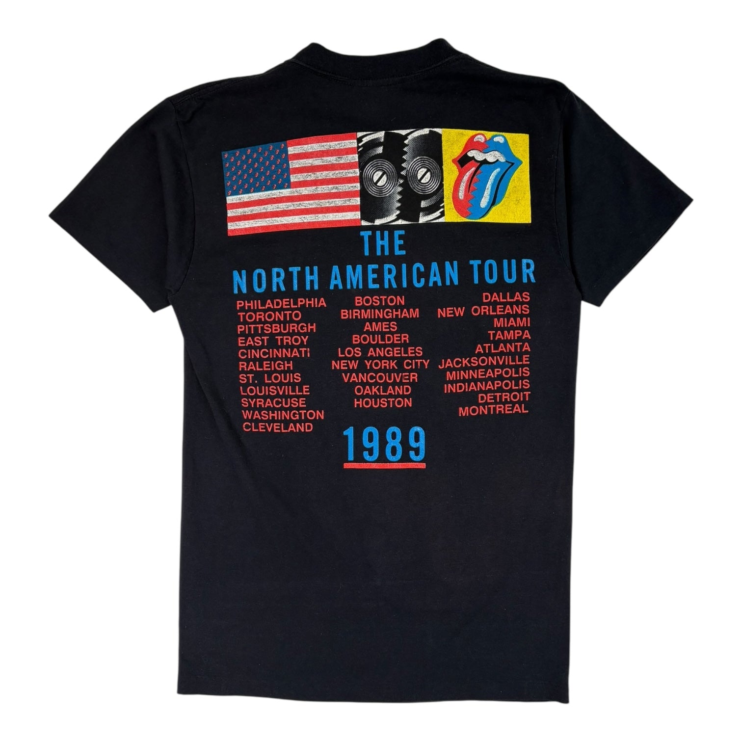 1989 Rolling Stones “Steel Wheels” North American Tour T-Shirt Black