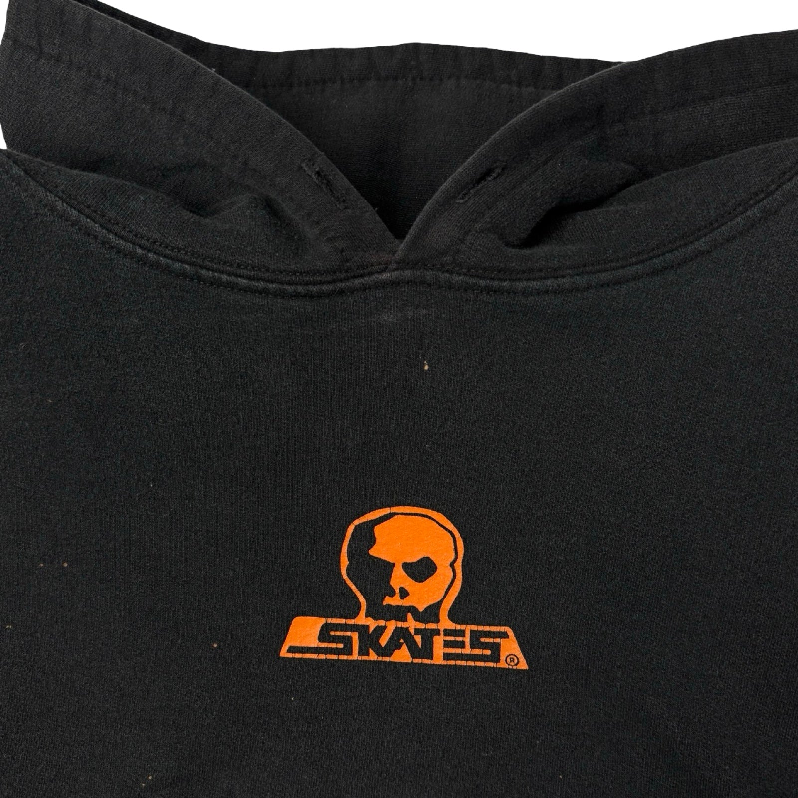 Vintage Skull Skates Pullover Hoodie Black