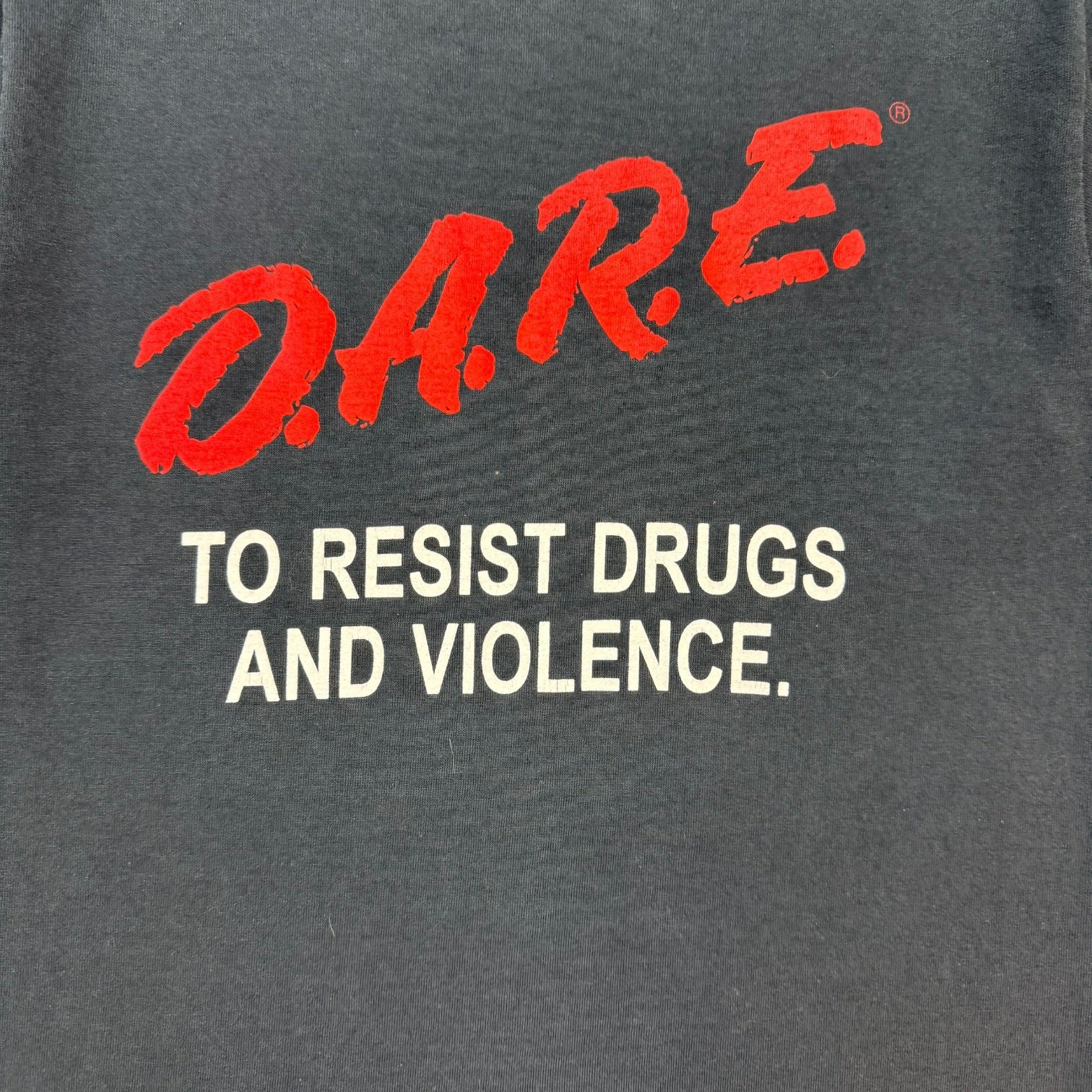 (W) Vintage D.A.R.E. To Resist Drugs And Violence. Tee Black