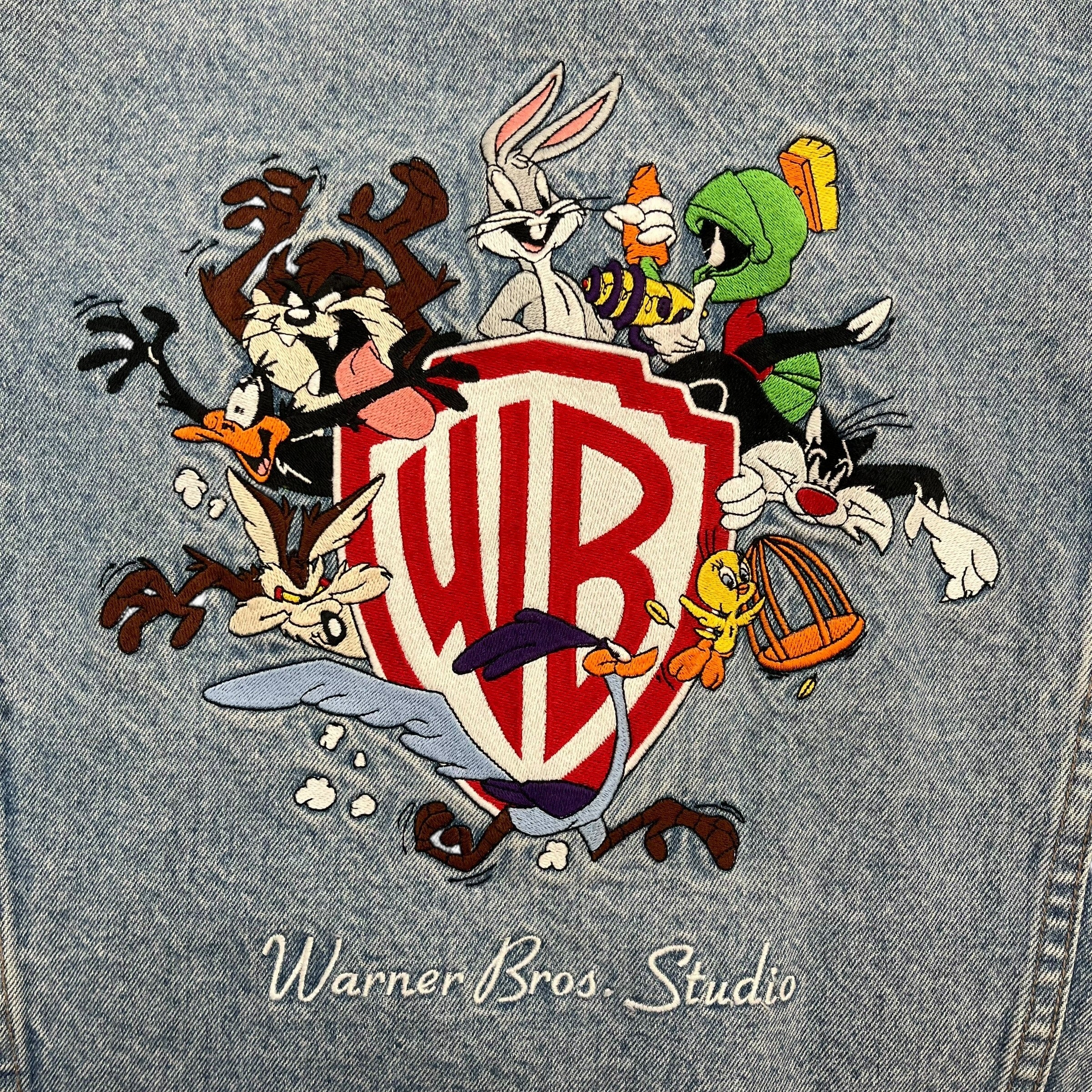 Vintage Warner Bros Studio Denim Jacket Light Wash