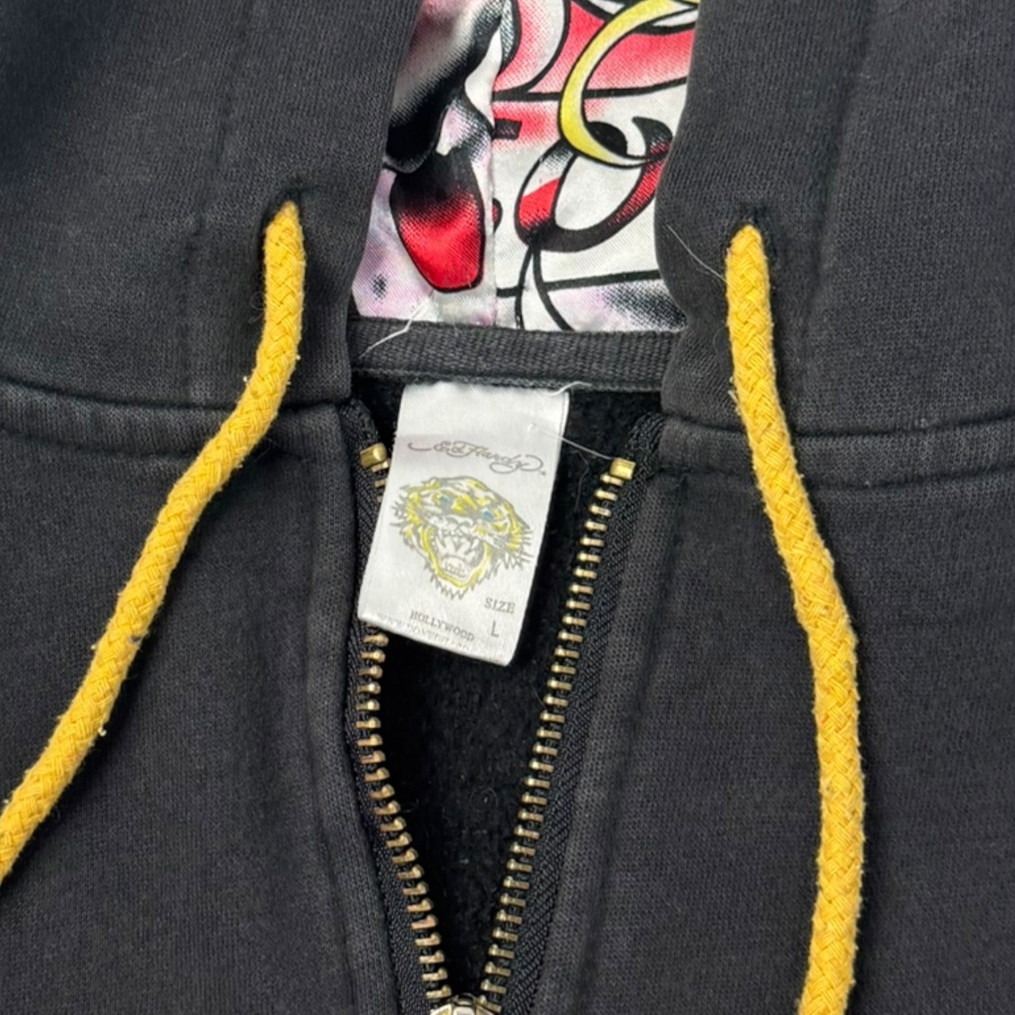 Vintage Y2K Ed Hardy Rhinestone Zip Up Hoodie