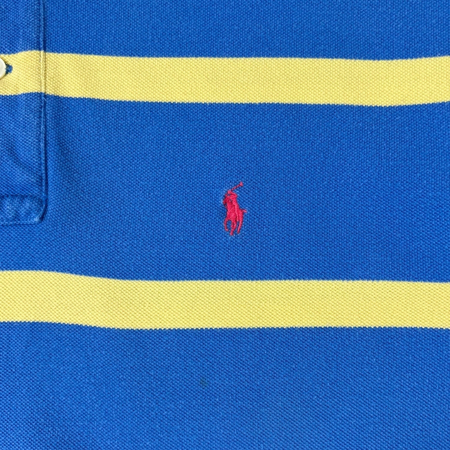 Vintage Polo Ralph Lauren Striped Polo T-Shirt Blue