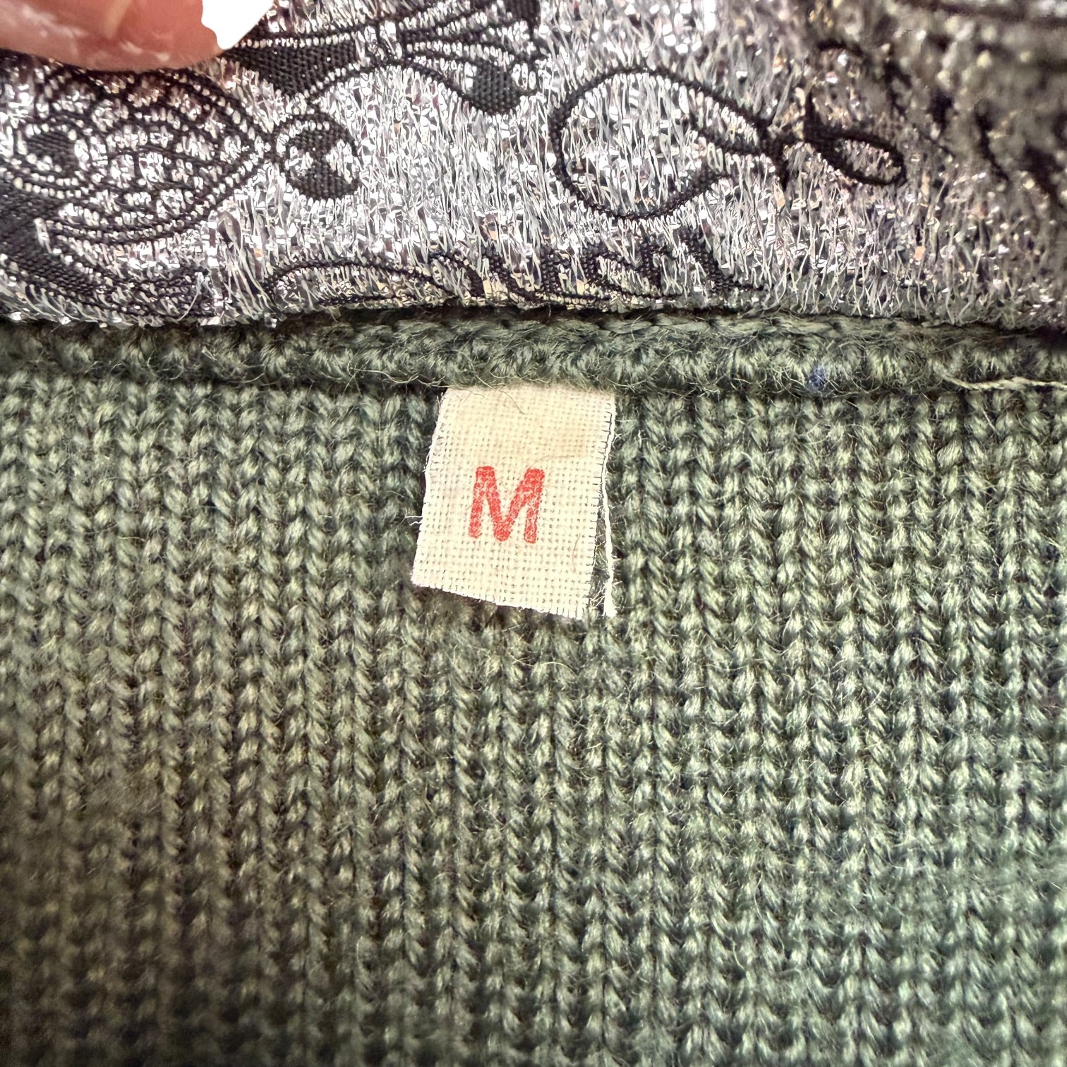 Vintage Oskar Hang Knit Cardigan Red/Pink/Green