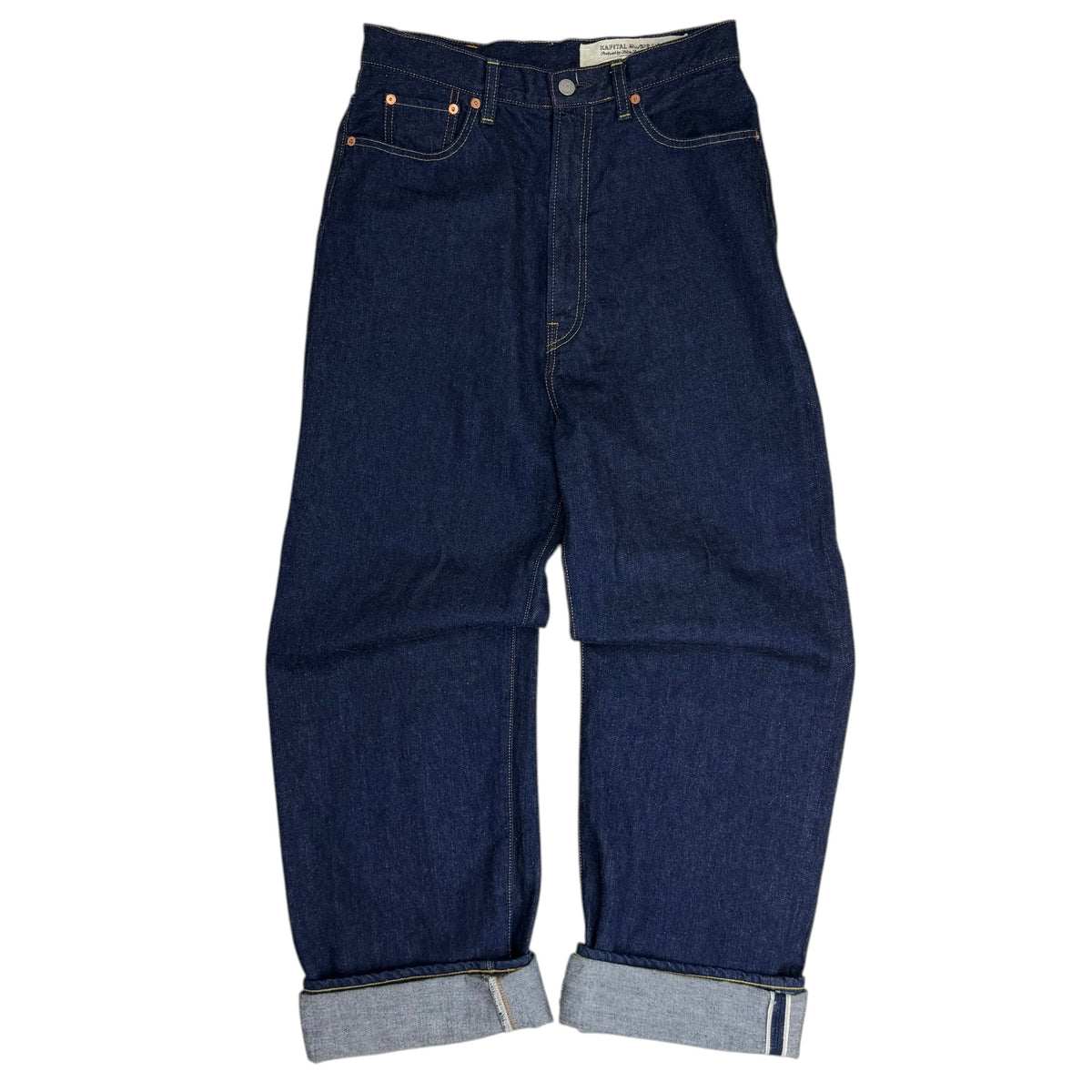 Kapital New Momonroe Wide Leg Selvedge Jeans Blue