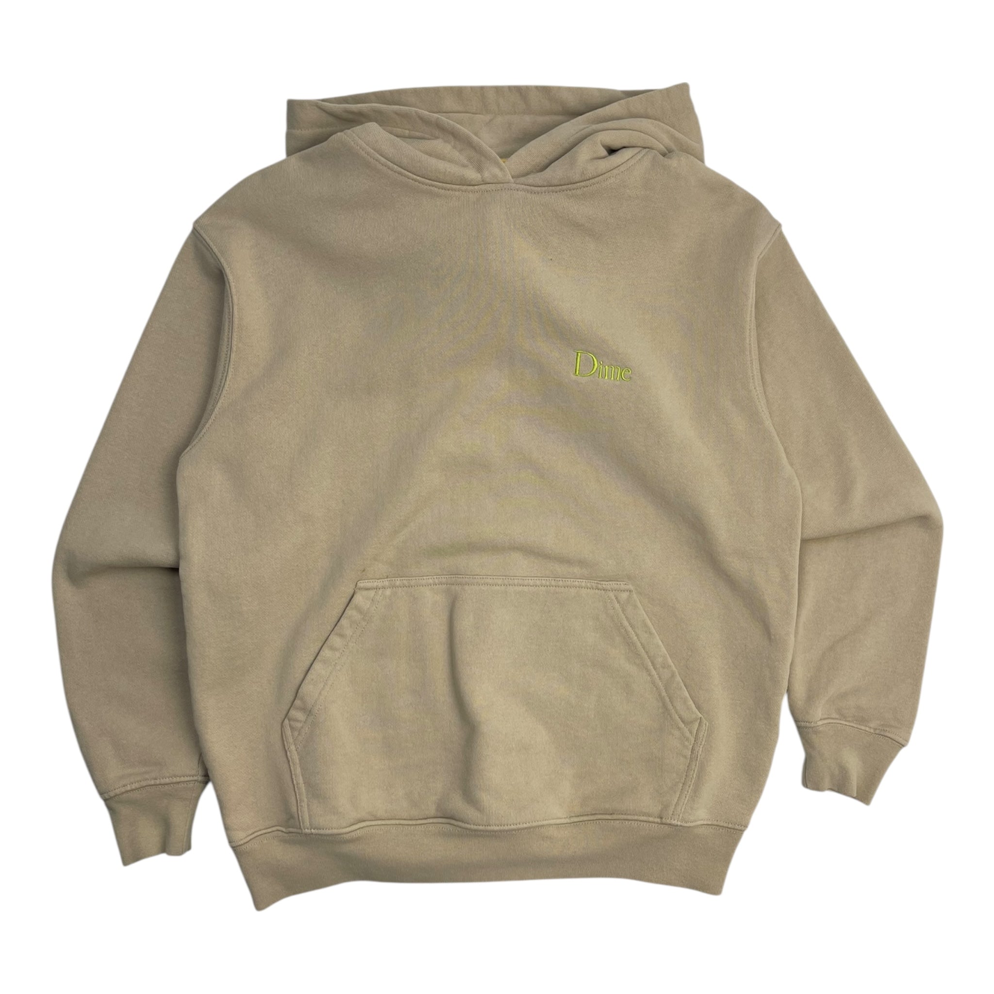 Dime Pocket Logo Hoodie Bright Beige